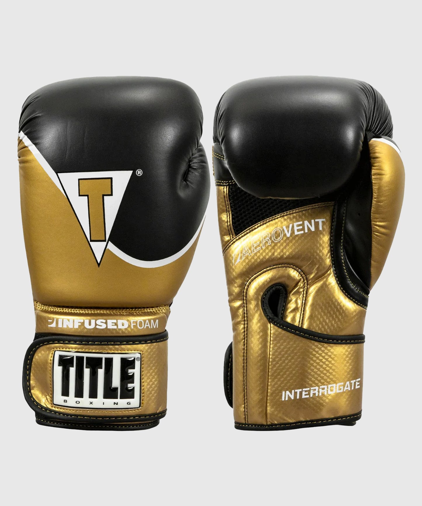 Title Boxing Infused Foam Interrogate 2.0 Boxing Gloves – Gold/Black
