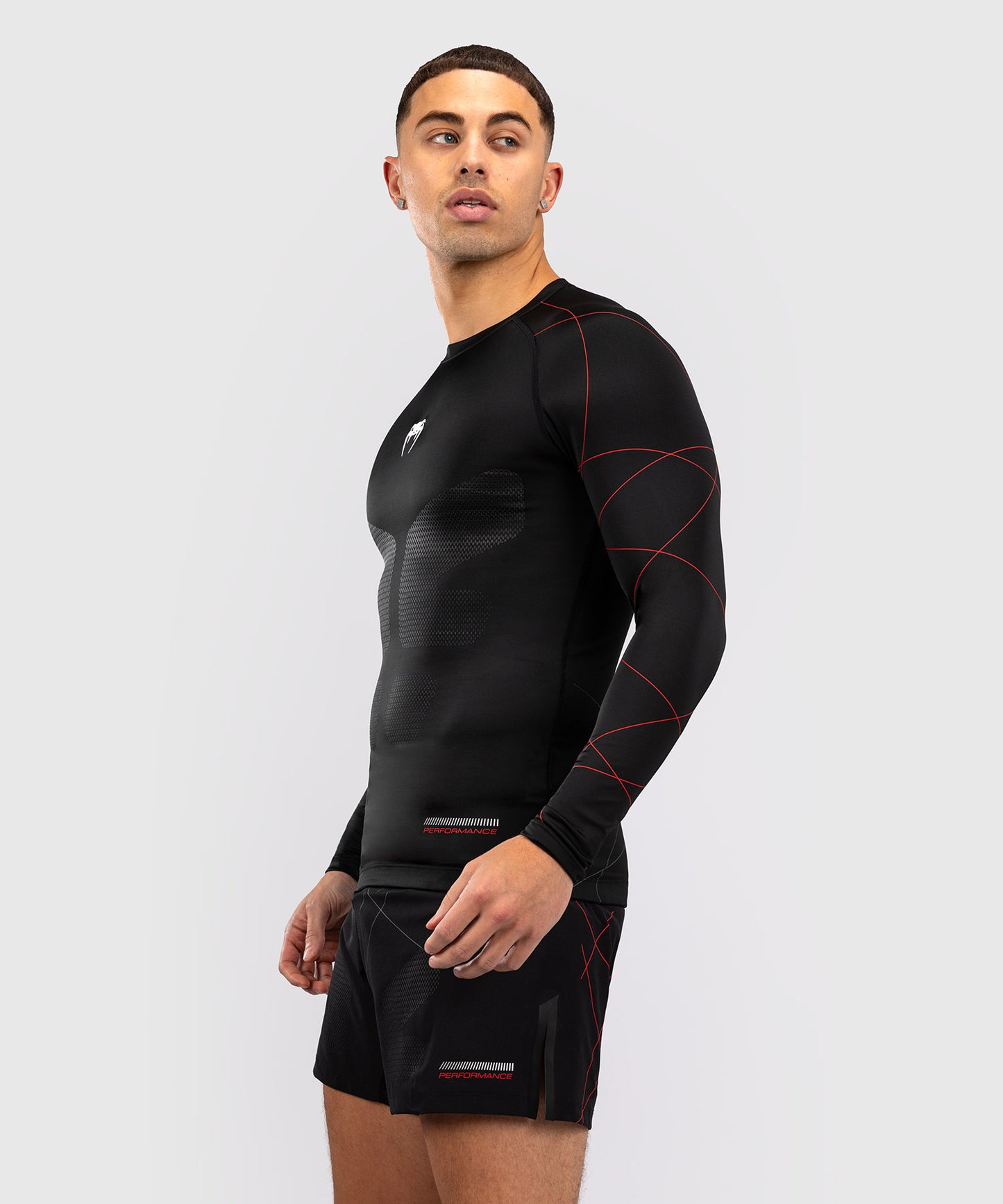Rashguards Venum Tactical XT Long Sleeve - Black/Fire Red