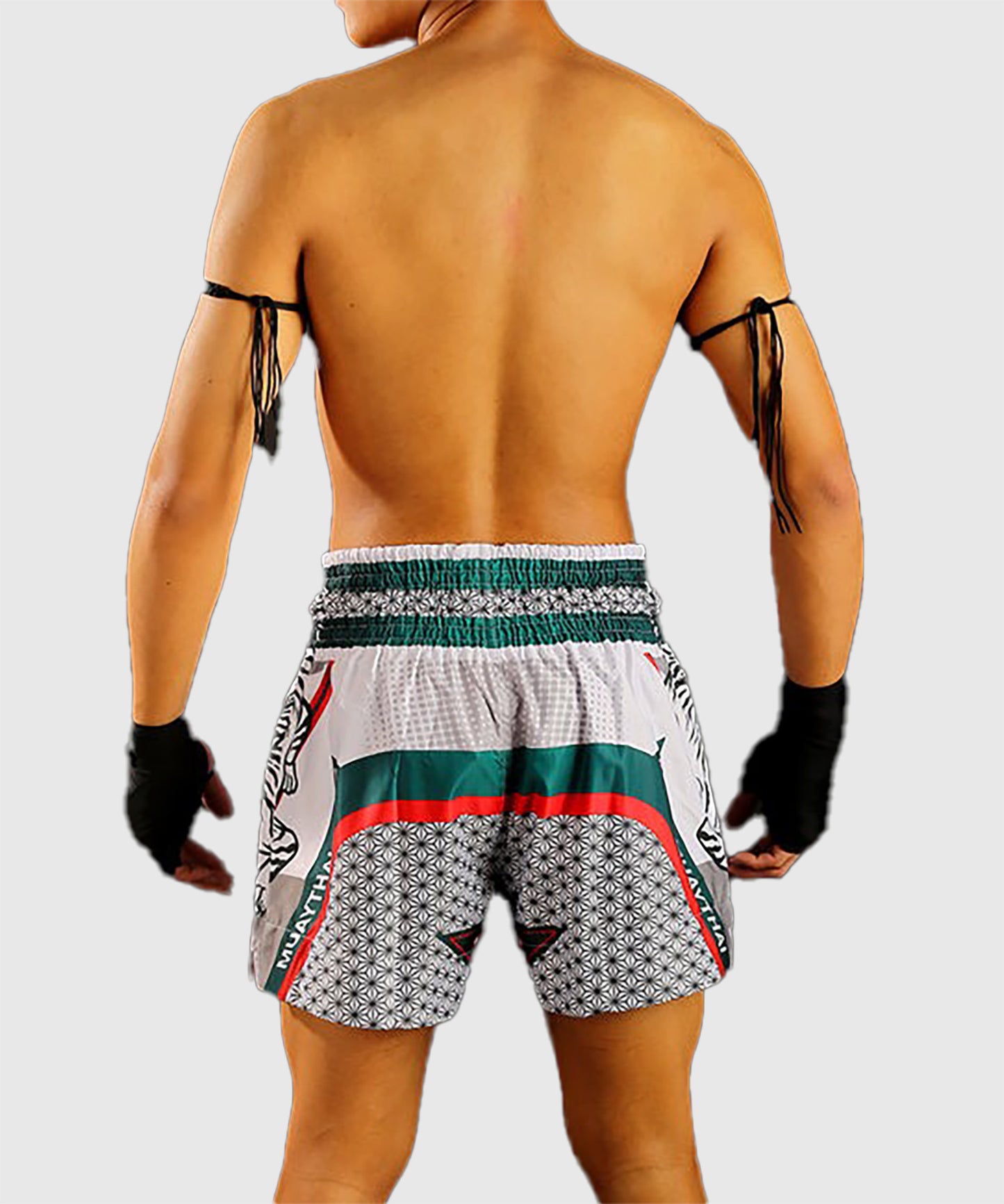 Tuff White Tiger Muay Thai Shorts - Weiß