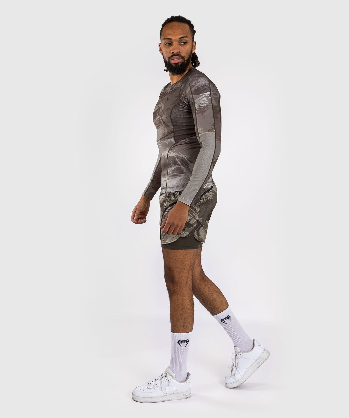 Venum Electron 3.0 Langarm-Rashguard - Sand