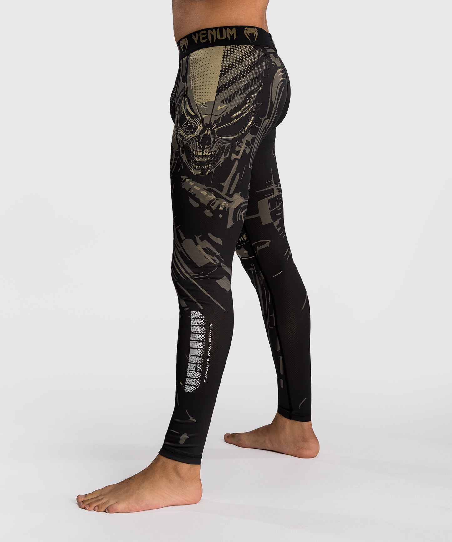 Pantaloni a compressione Venum Space Invader - Nero/Sabbia