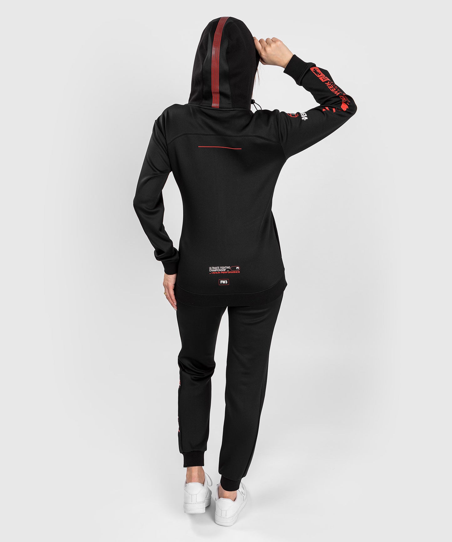 Sweatshirt zippé à capuche pour Femmes UFC Adrenaline by Venum Fight Week - Noir