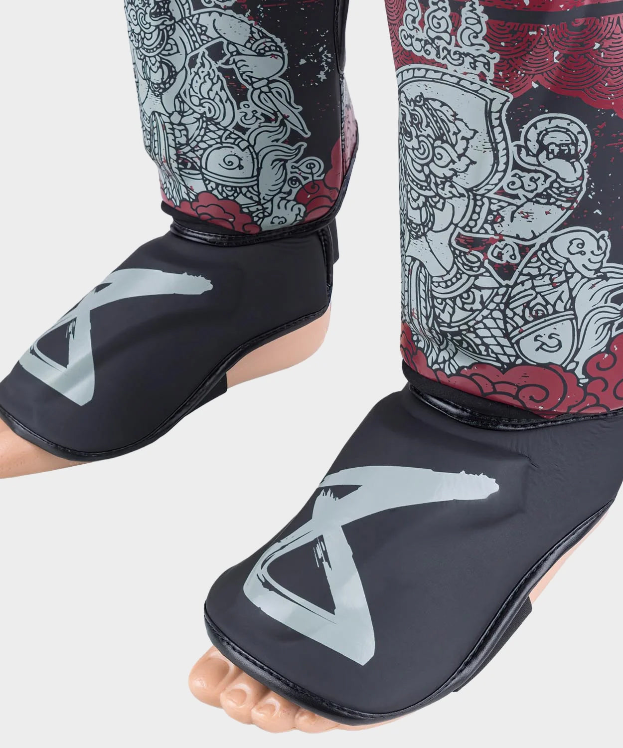 8 Weapons Hanuman Yant Shin Guards - Black/Red