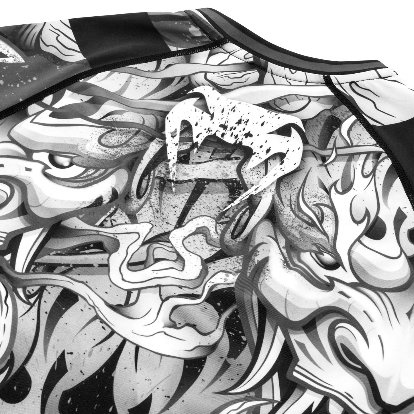 Rashguard Venum Devil - Manches longues - Blanc/Noir
