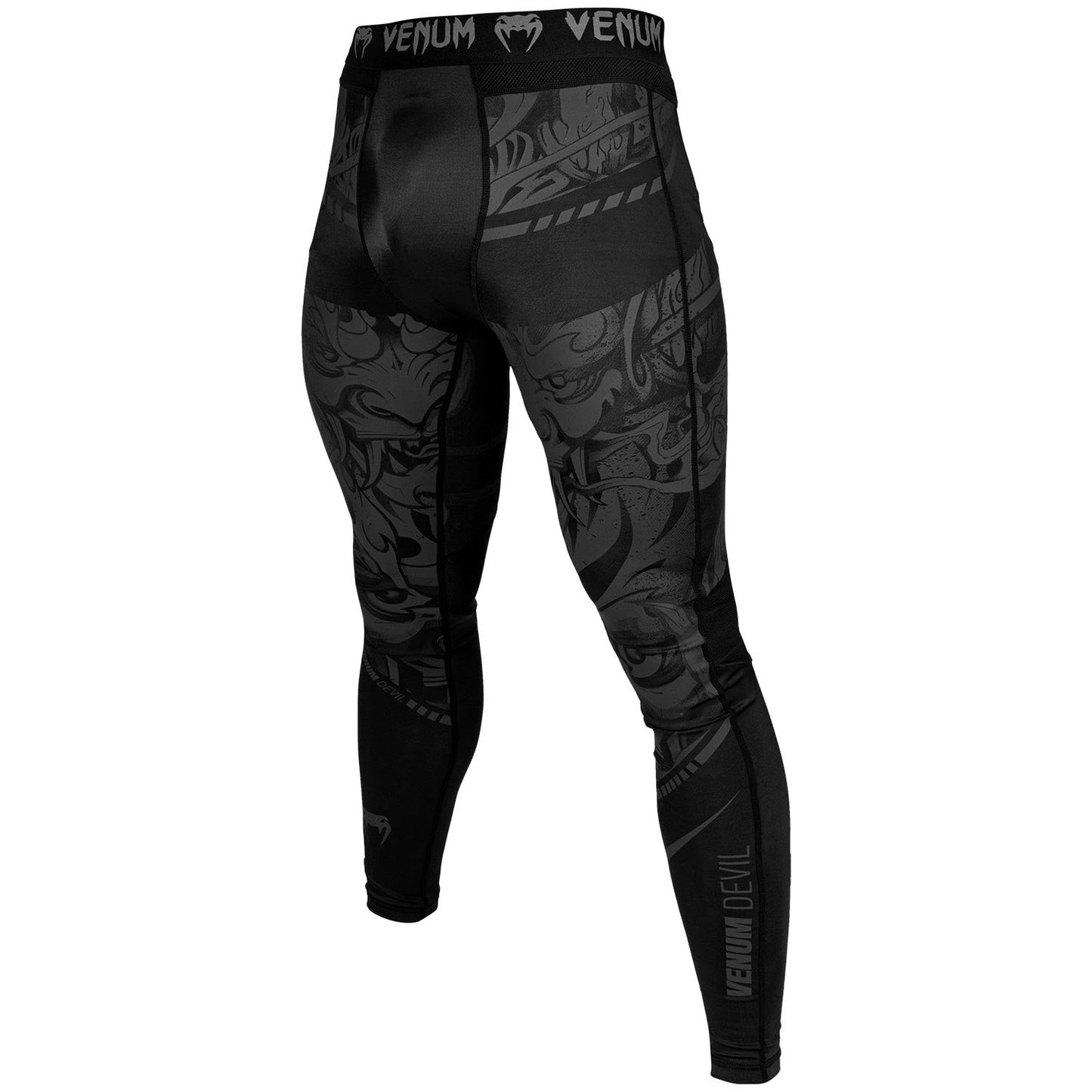 Venum Devil Compression Pants - Black/Black