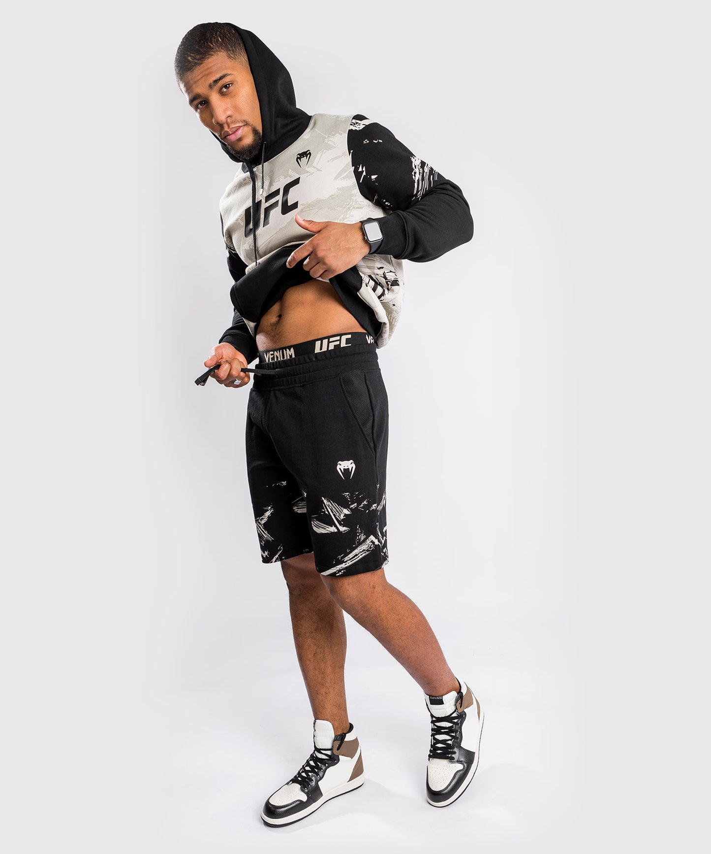 Short en Coton UFC Venum Authentic Fight Week 2.0 - Noir/Sable