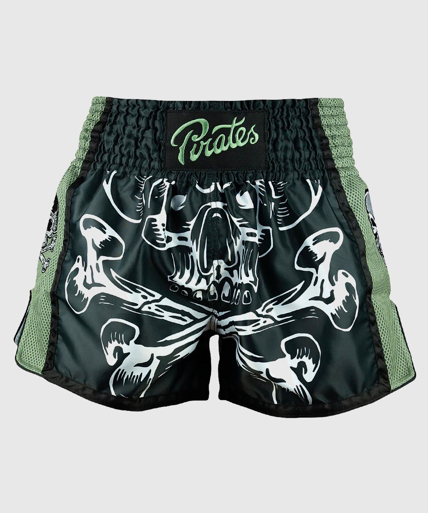 Pride or Die Pirate V2 Fight Shorts – Black/Beige