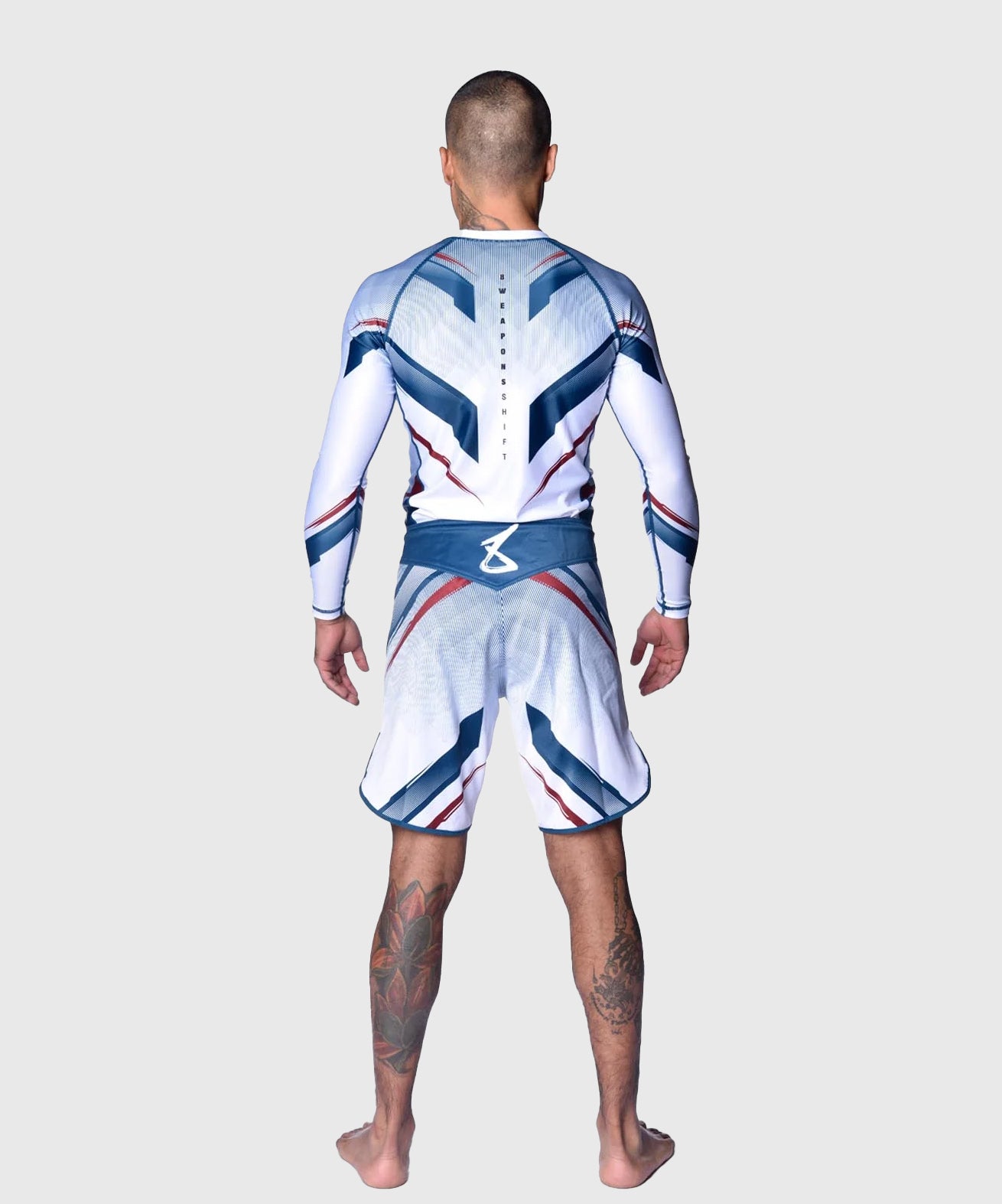Shift 8 Weapons Fightshort – Weiß/Blau/Rot