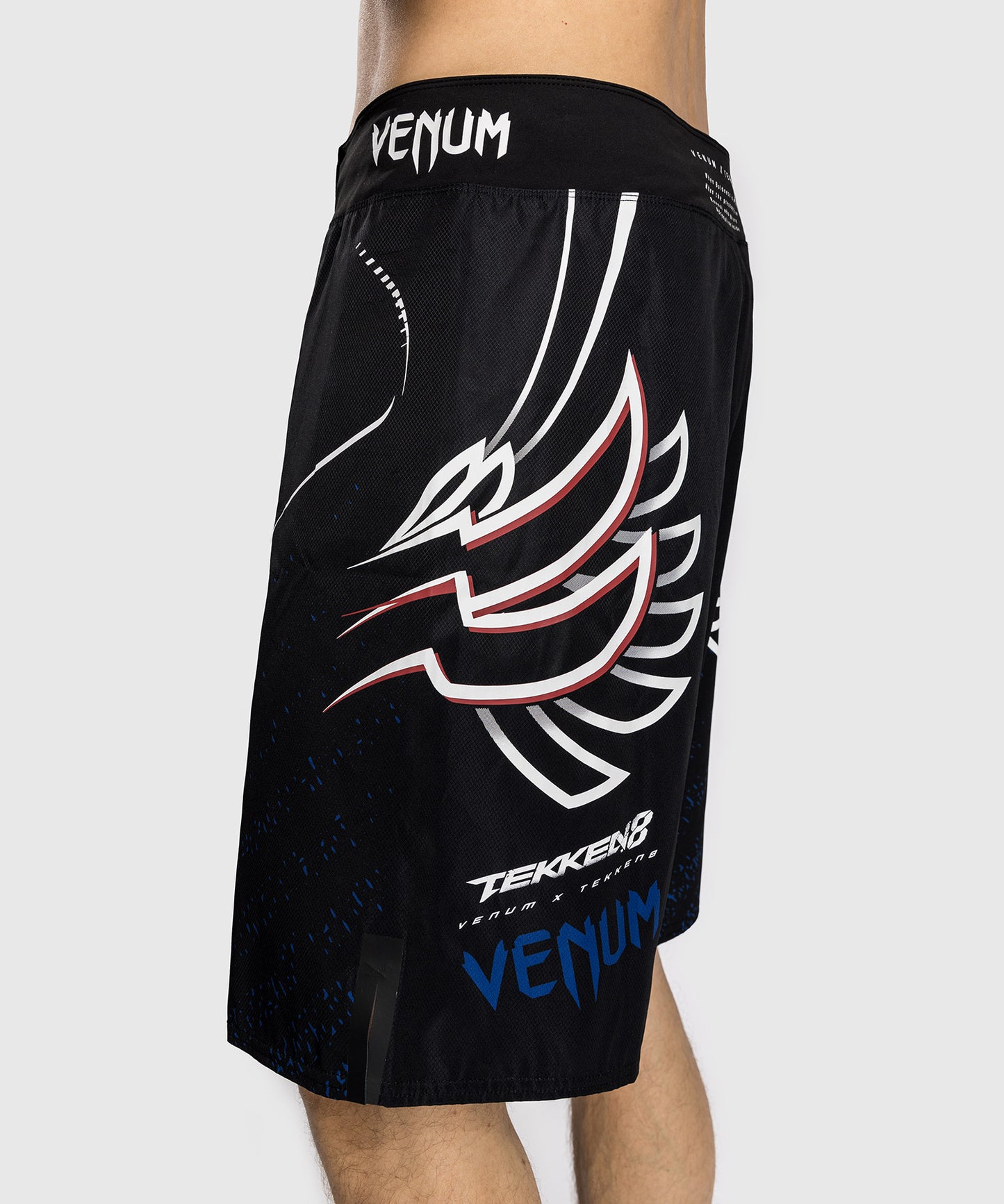 Short de combat Venum x TEKKEN 8 - Jin Kazama - Bleu/Noir/Blanc
