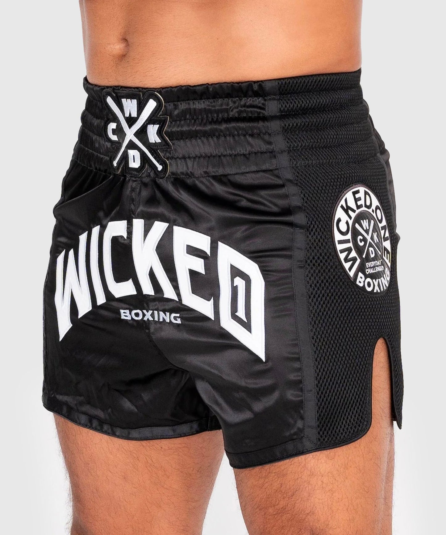 Wicked One Block Pantalones de Muay Thai - Negro