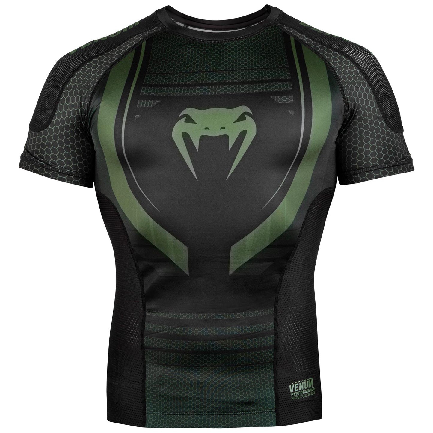Venum Technical 2.0 Rashguard - Kurzarm - Schwarz/Kaki - Exclusiv