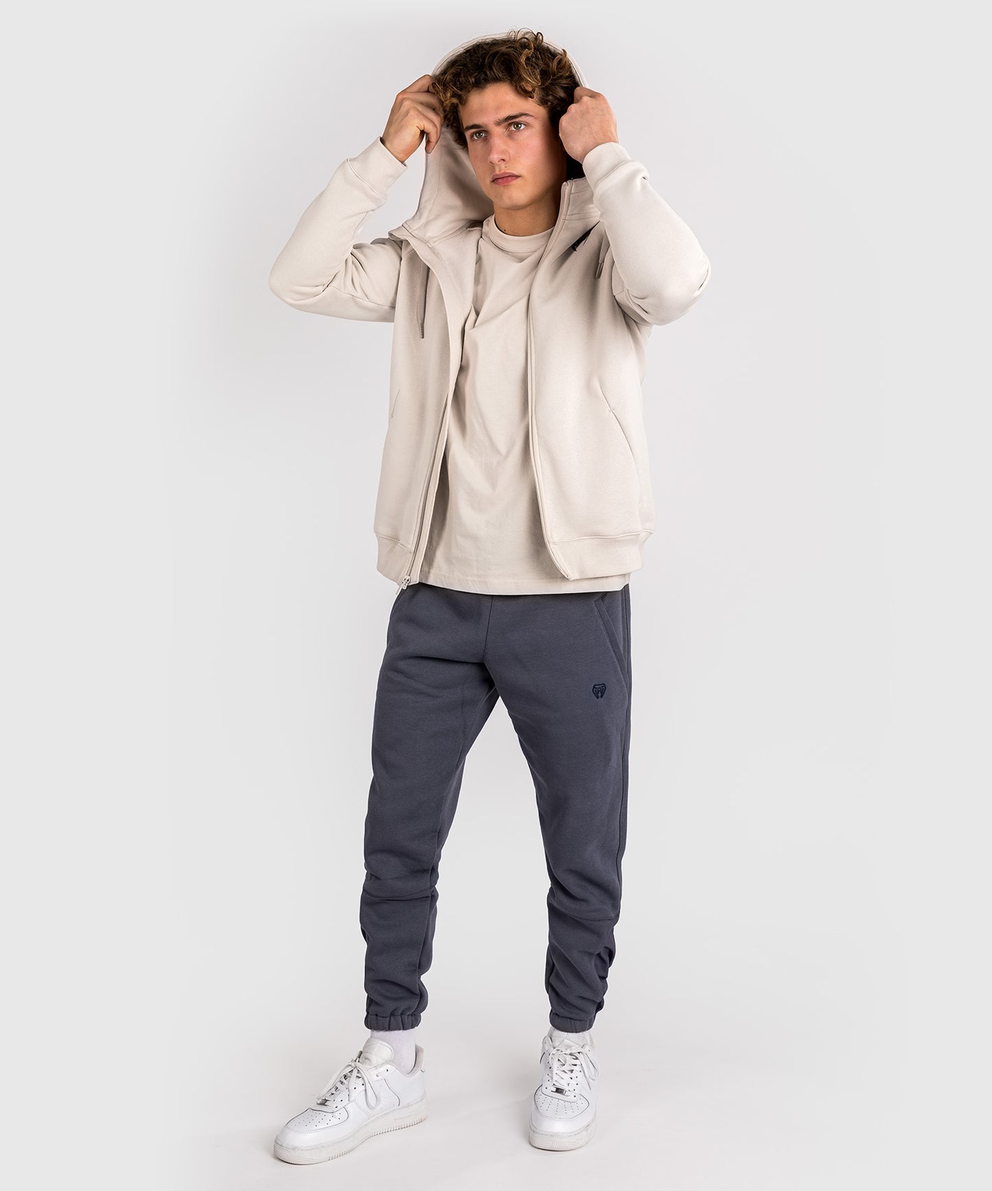 Venum Strikeland Kapuzen-Sweatshirt mit Reißverschluss - Greige