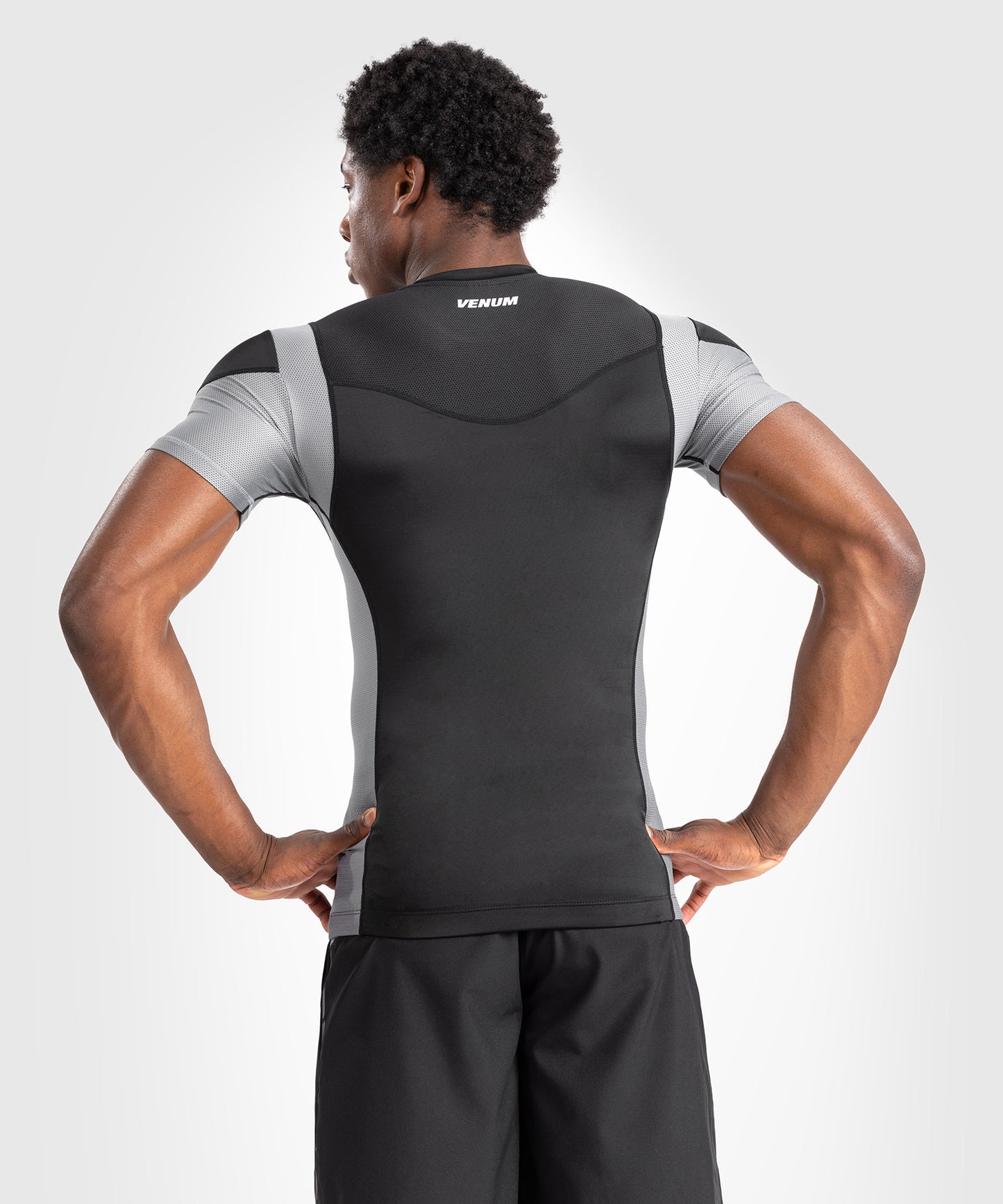 Rashguard À Manches Courtes pour Hommes Venum Tempest - Noir/Gris