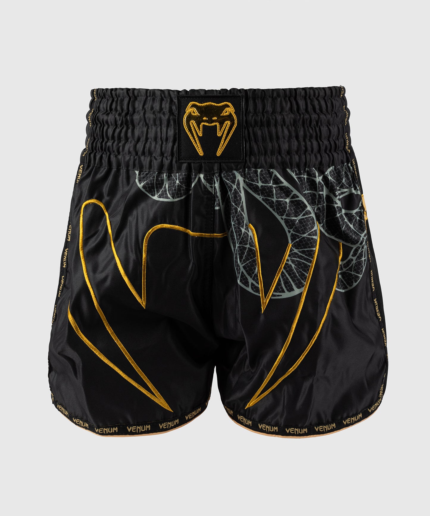 Short de Muay Thai Venum Serpenti – Noir/Argent/Or