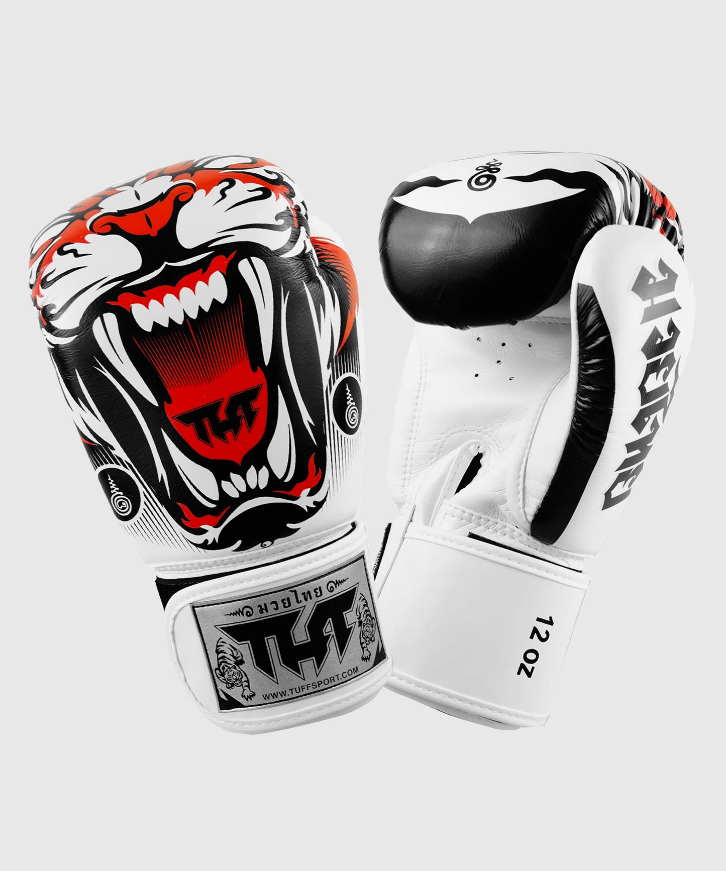 Tuff Tiger Gants de Muay Thai – Blanco – Dragon Bleu