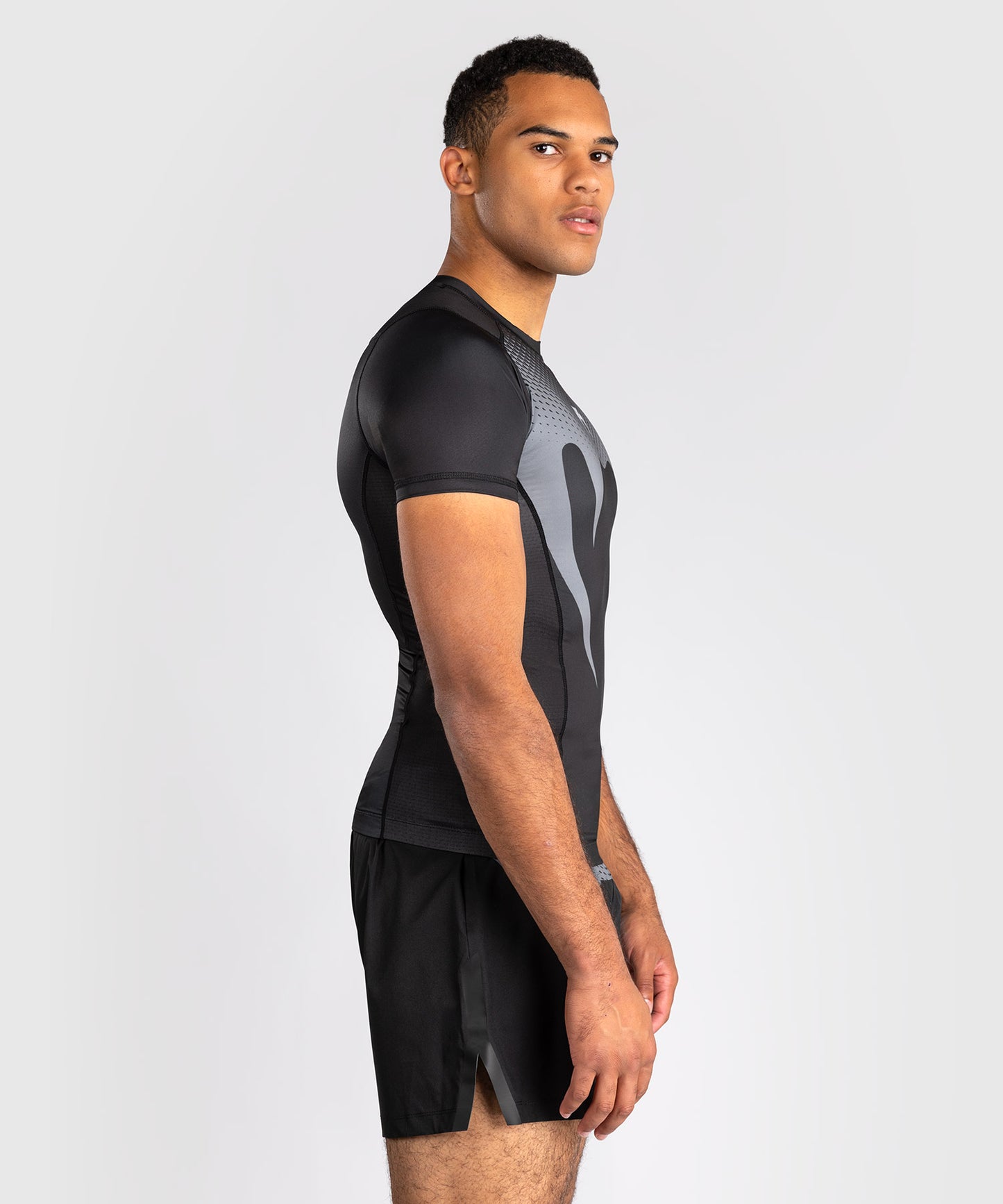 Venum No Gi Rashguards - Black/ Silver Grey