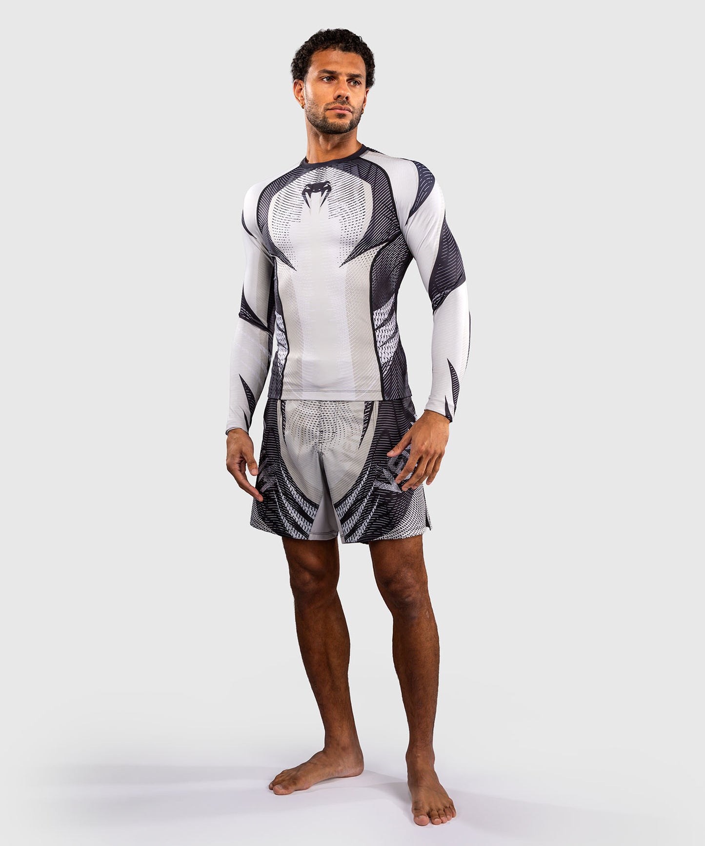 Venum Galactic 3.0 Long Sleeve Rashguard - Off-White/Black
