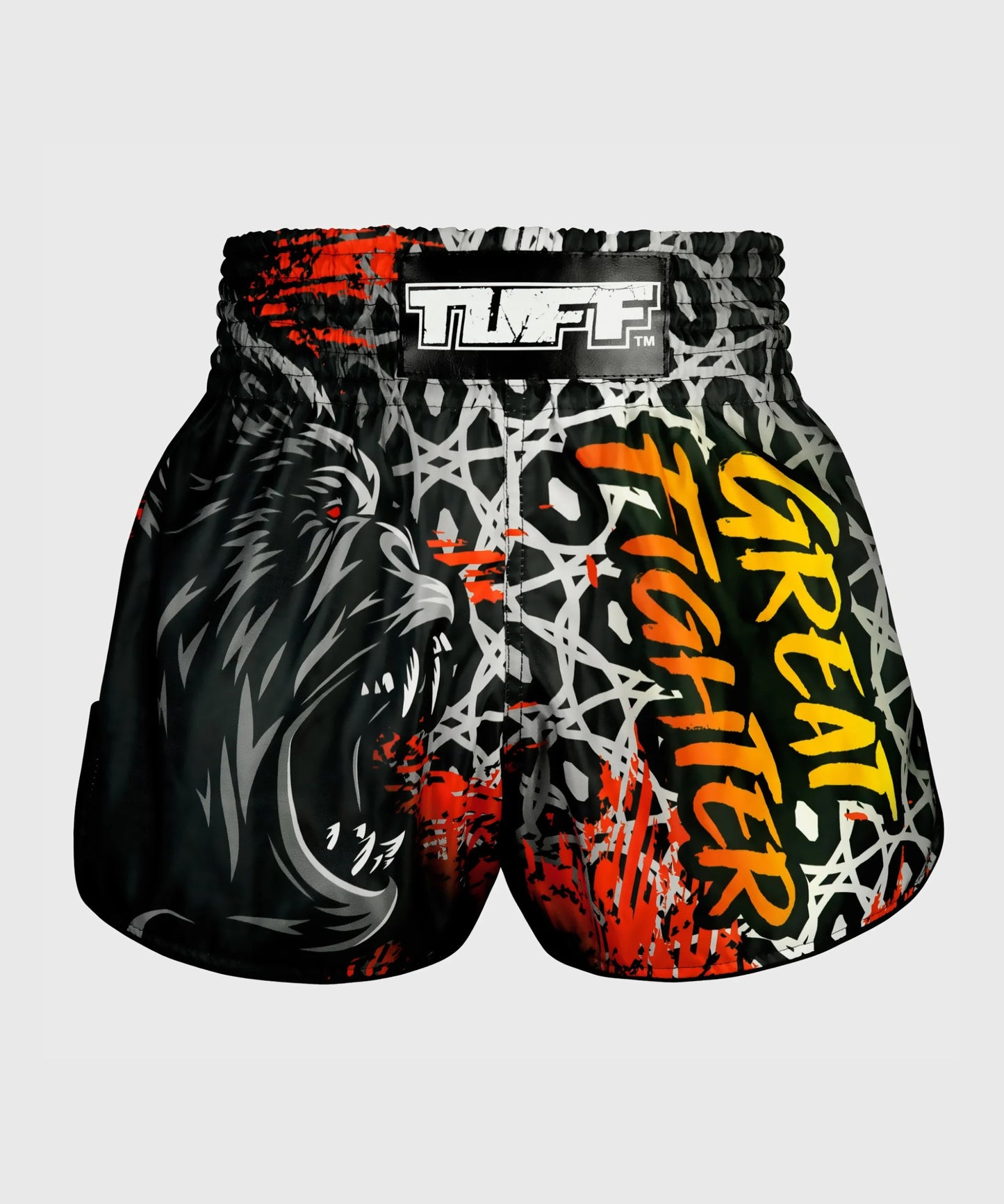 Short Muay Thai Tuff Retro Style "Kong Rampage" - Noir