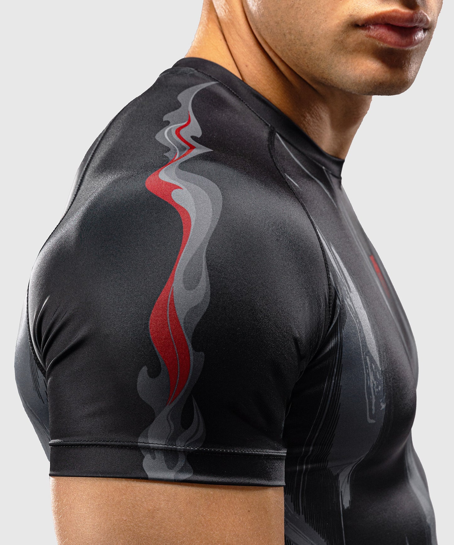 Rashguard à Manches Courtes Venum Demon - Noir/Gris