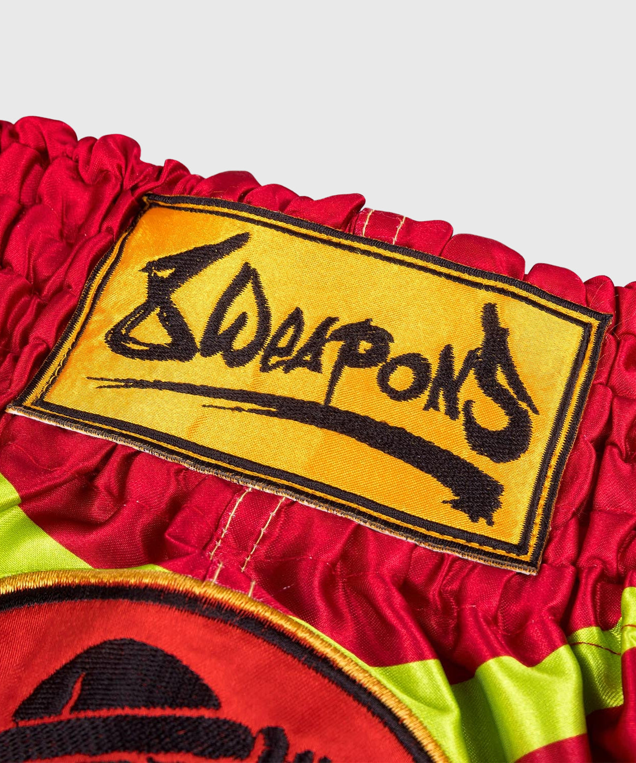 Short De Muay Thai 8 Weapons Jurassic - Vert/Rouge