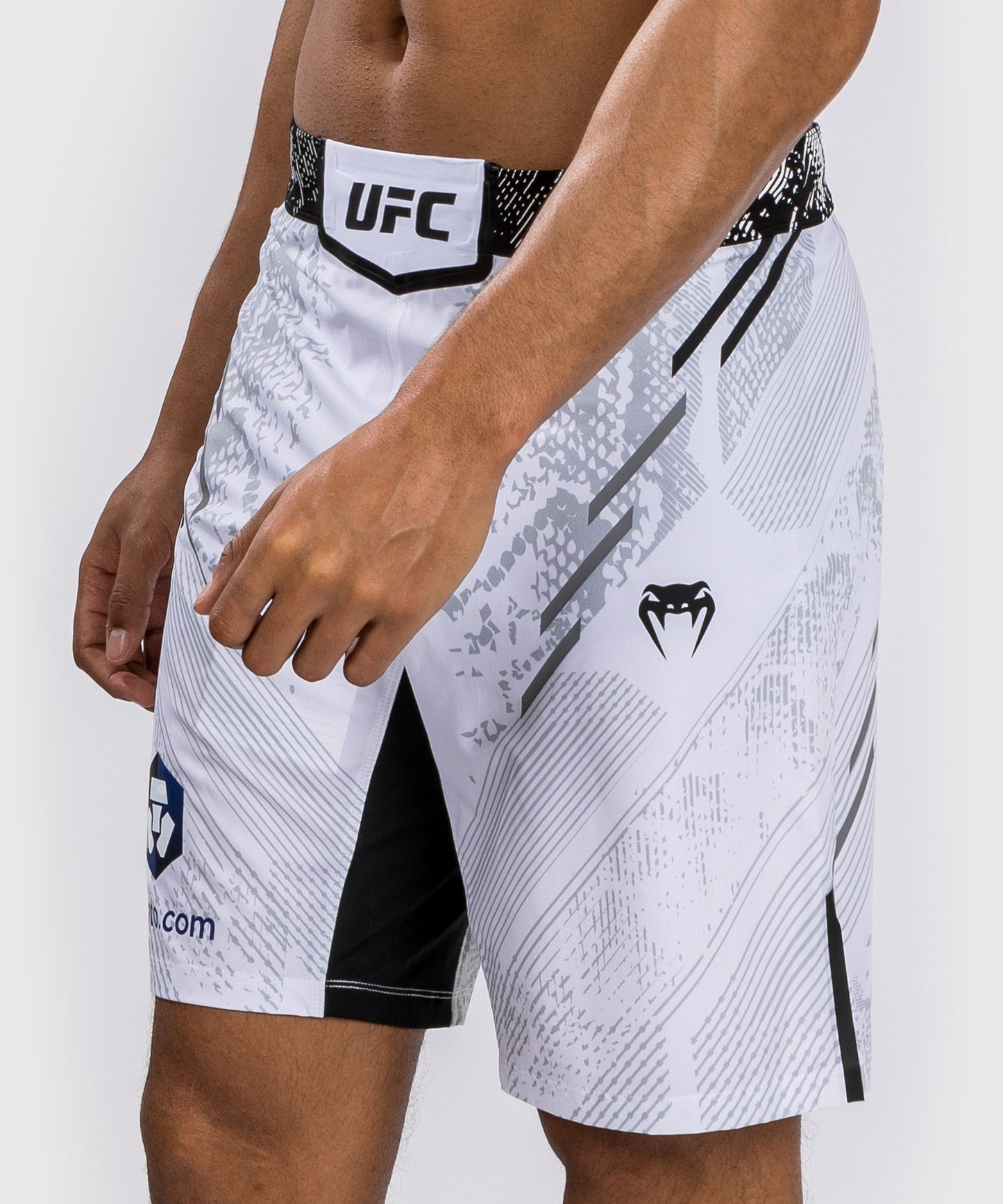 Shorts de combat Coupe longue pour Hommes UFC Adrenaline by Venum Authentic Fight Night - Blanc