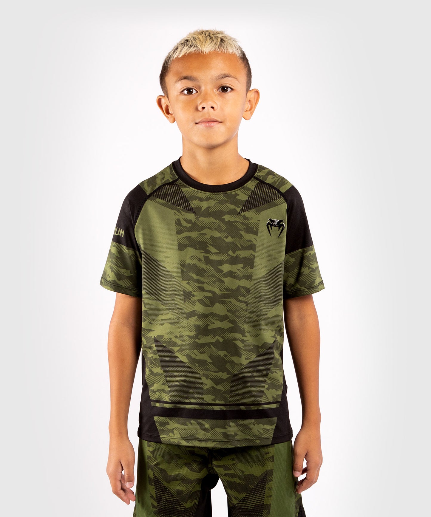 Venum Trooper DryTech Kinder T-Shirt - Forest Camo/Schwarz