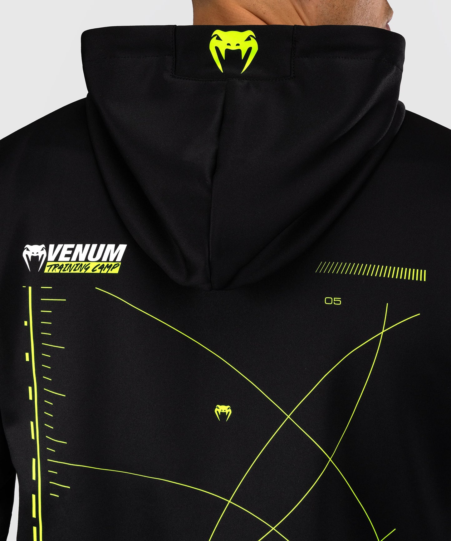 Venum Training Camp 4.0 Hooded Zipper - Schwarz/Grün Fluo