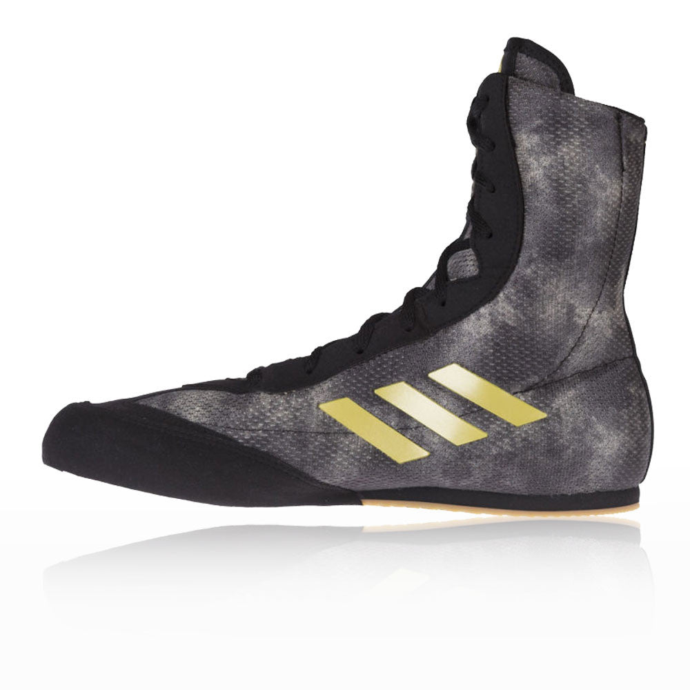 Chaussures de boxe Adidas Box Hog Plus - Noir/Doré