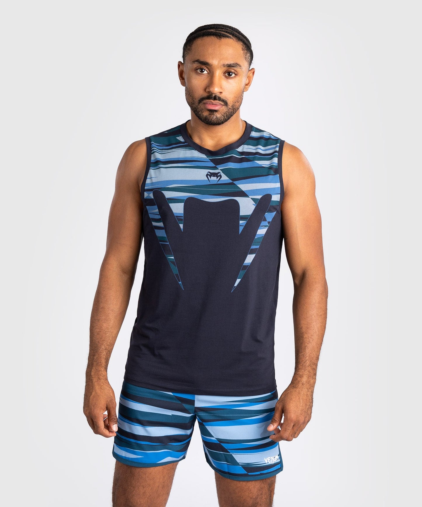 Venum Rapid Men's Tank Top - Snake Head - Blue Amber