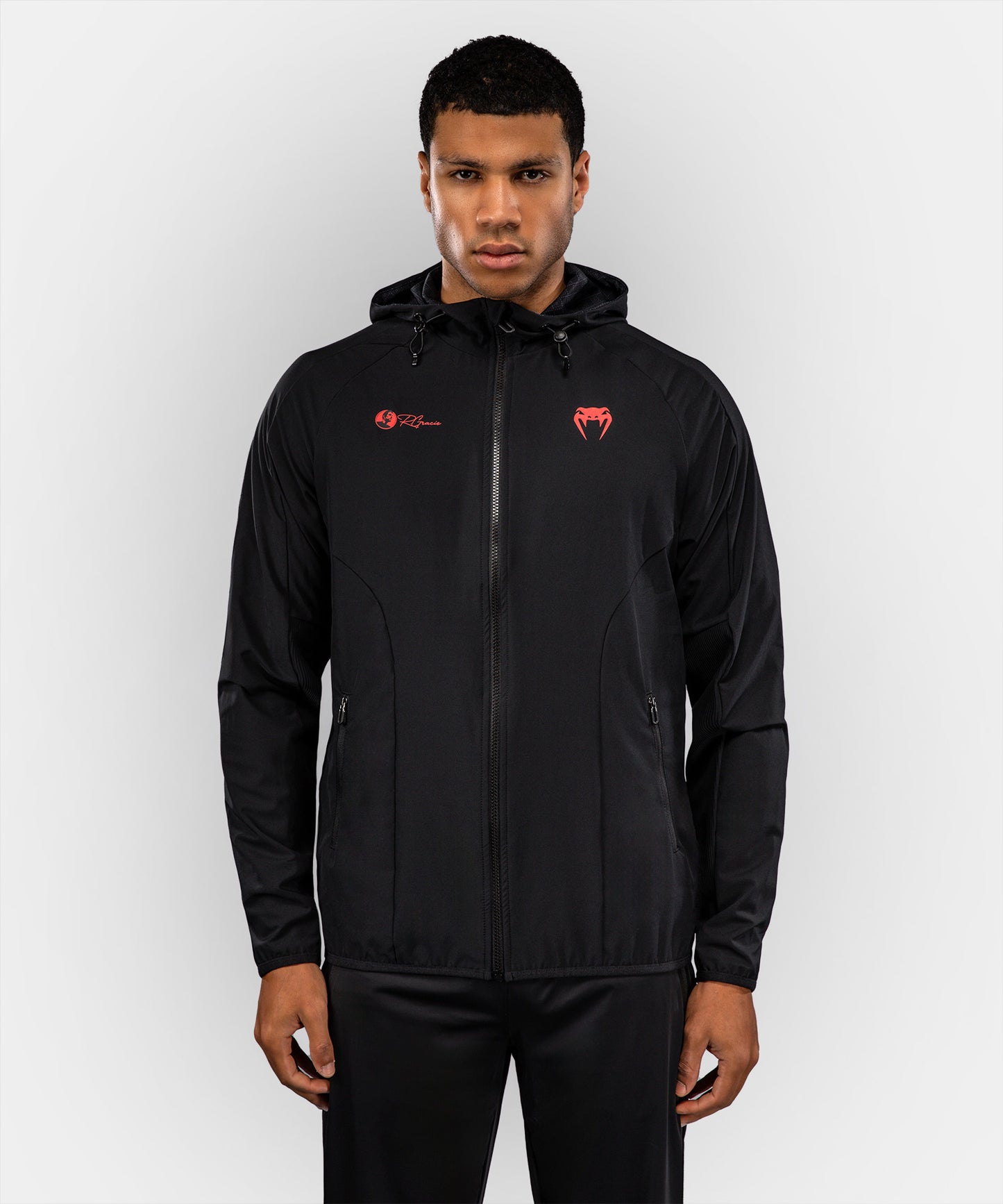 Venum x Roger Gracie Signature Jacke mit Reißverschluss - Schwarz/Rot
