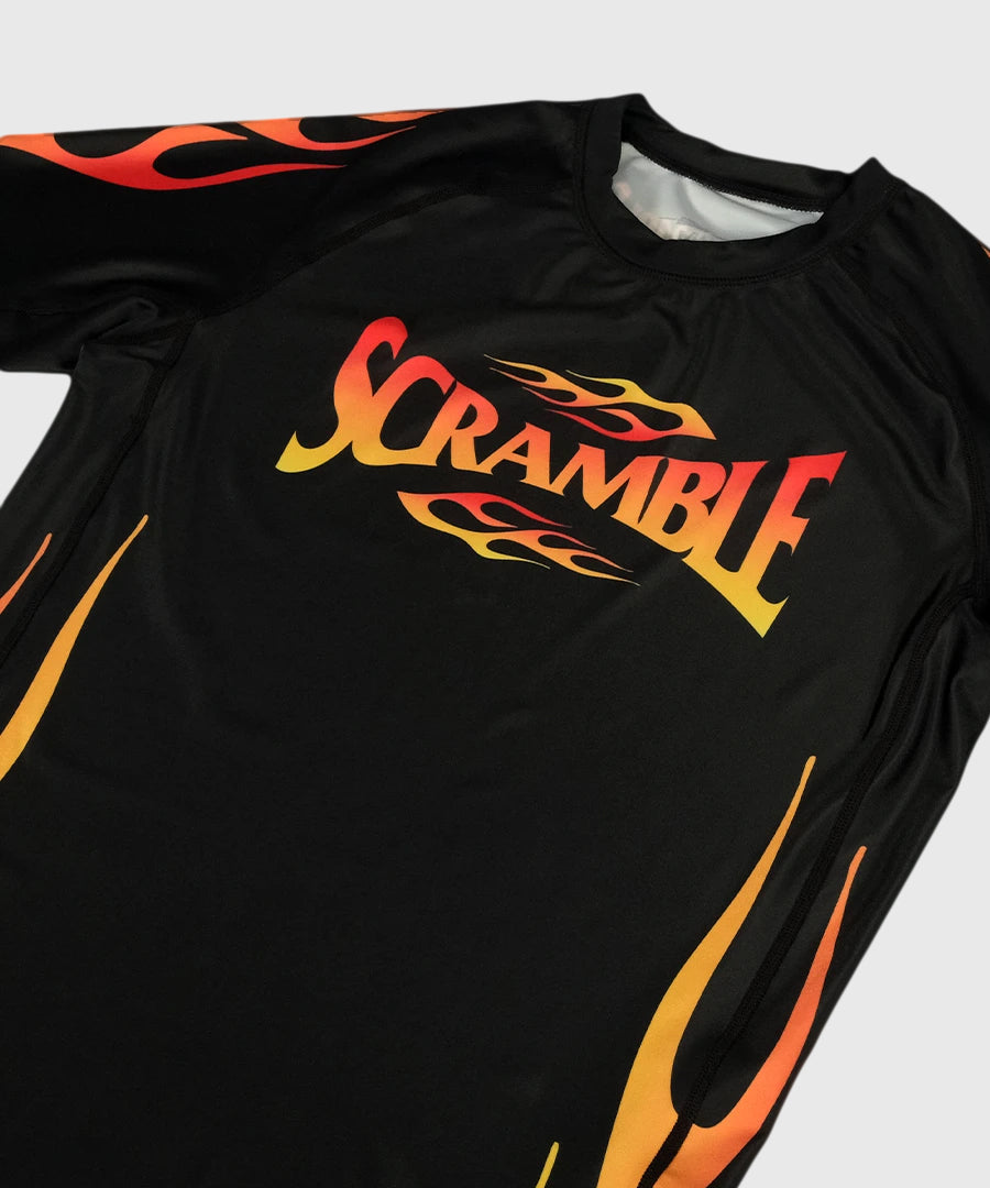Rashguard À Manches Courtes Scramble 1998 Fire - Noir/Rouge