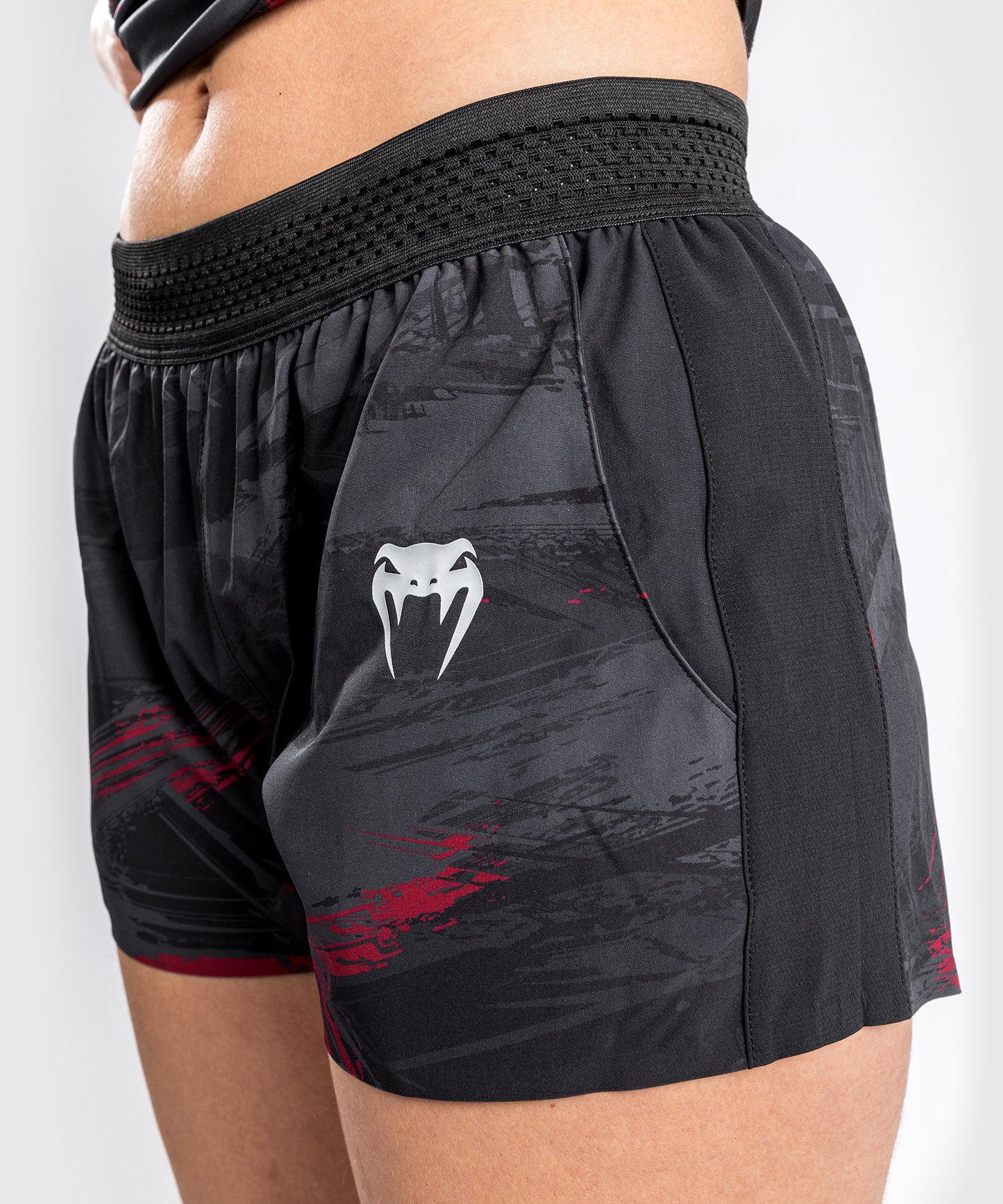 Short d'Entrainement UFC Venum Authentic Fight Week 2.0 - Pour Femmes - Noir/Rouge