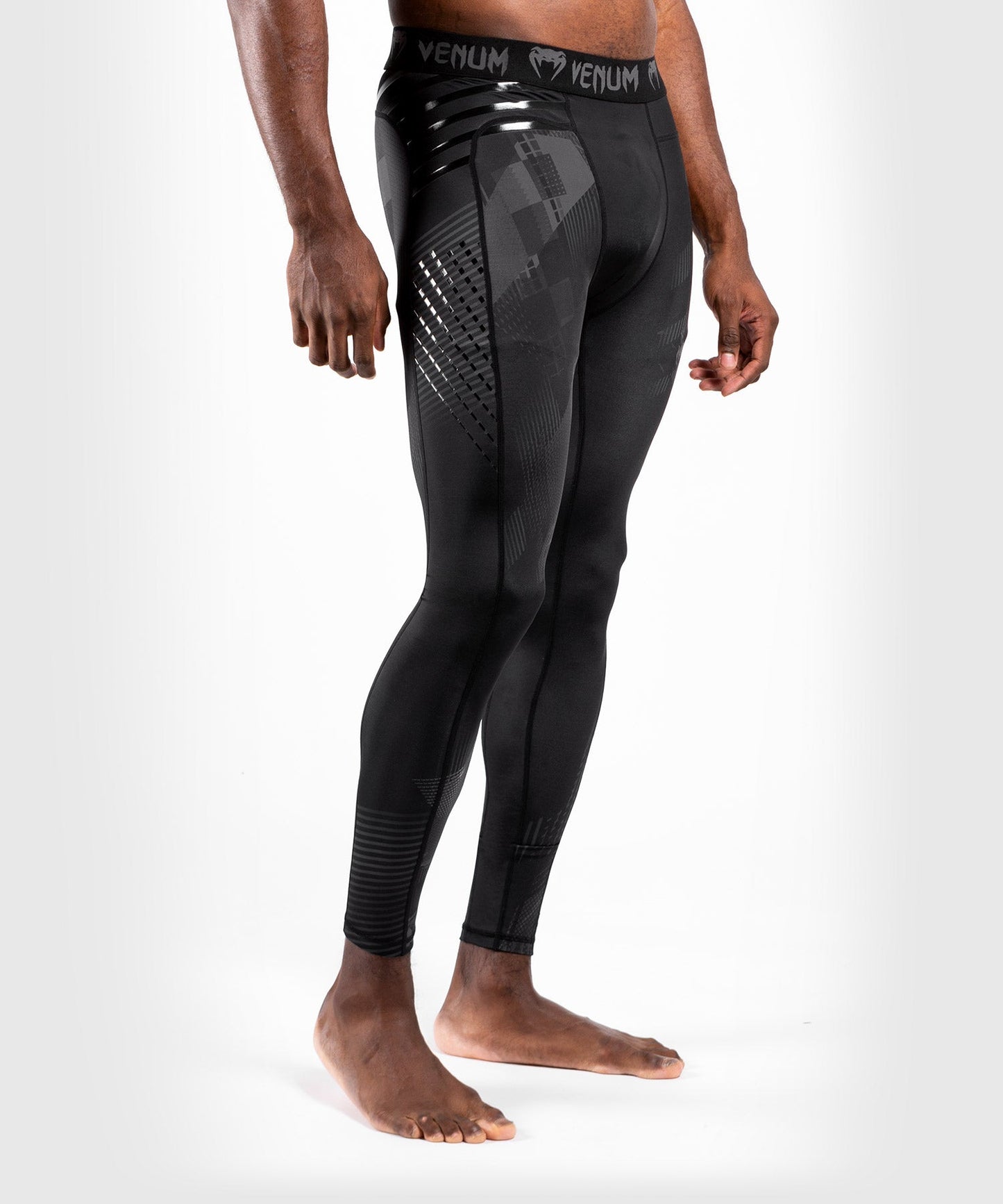 Venum Skull Compression Pants - Black/Black
