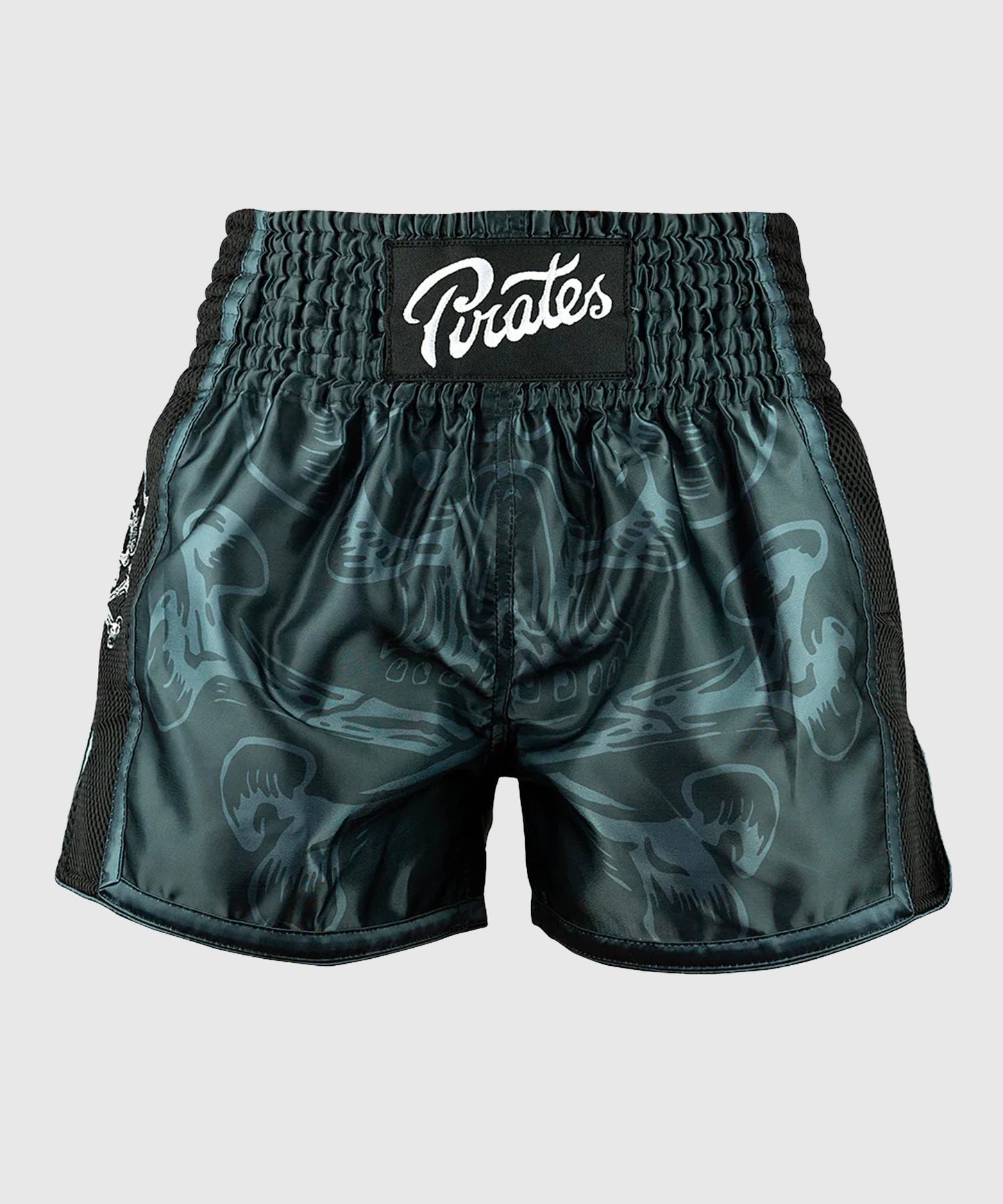 Pride Or Die Pirate V2 Muay Thai Shorts - Schwarz/Grau