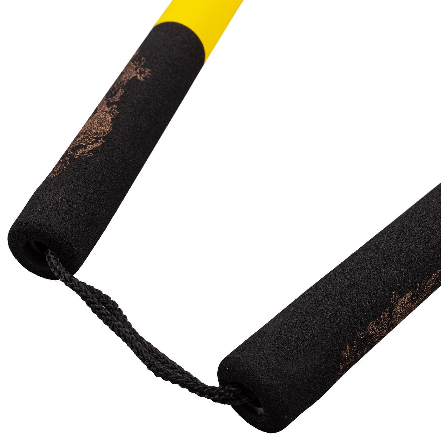 Nunchaku Schaumstoff Seil Metal Boxe - Schwarz/Gelb