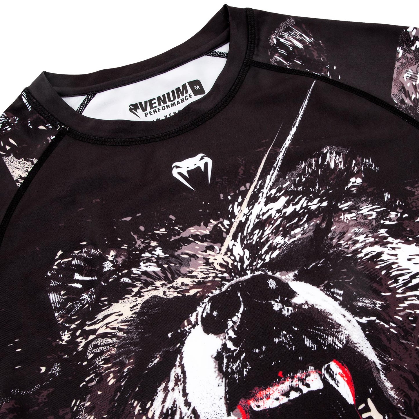 Rashguard Venum Grizzli - Manches longues - Noir/Blanc