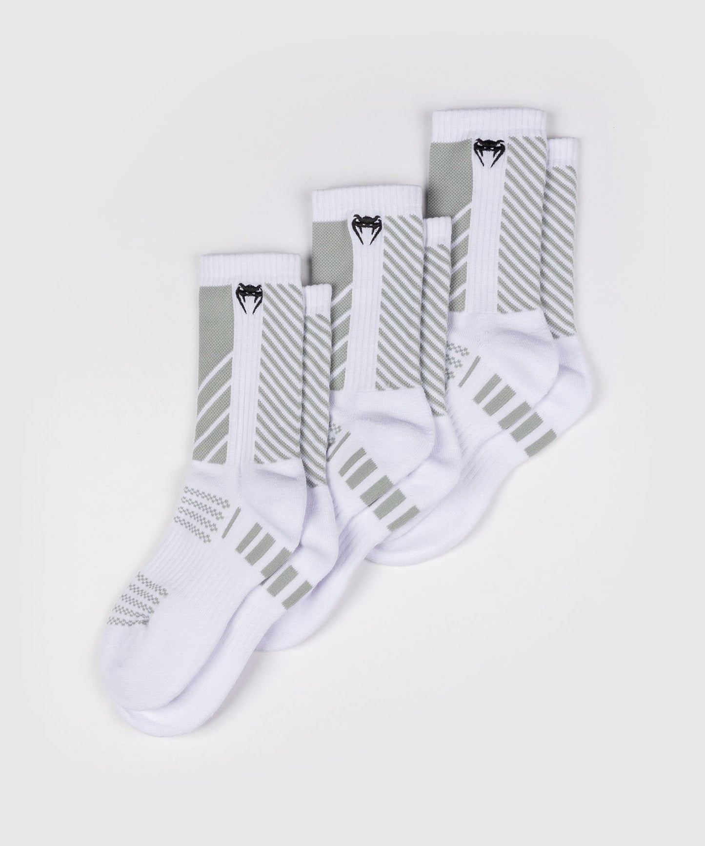 Pack de 3 Paires de Chaussettes Mi-longues Venum Vector - Blanc/Gris