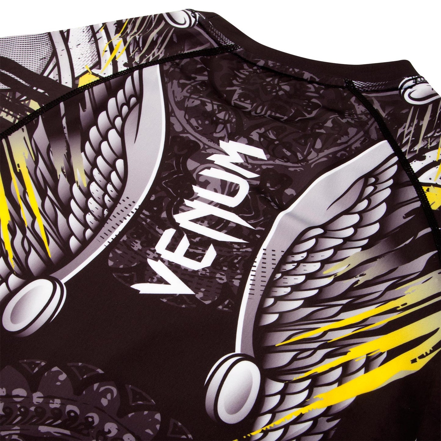Venum Viking 2.0 Rashguard Short Sleeves - Black/Yellow
