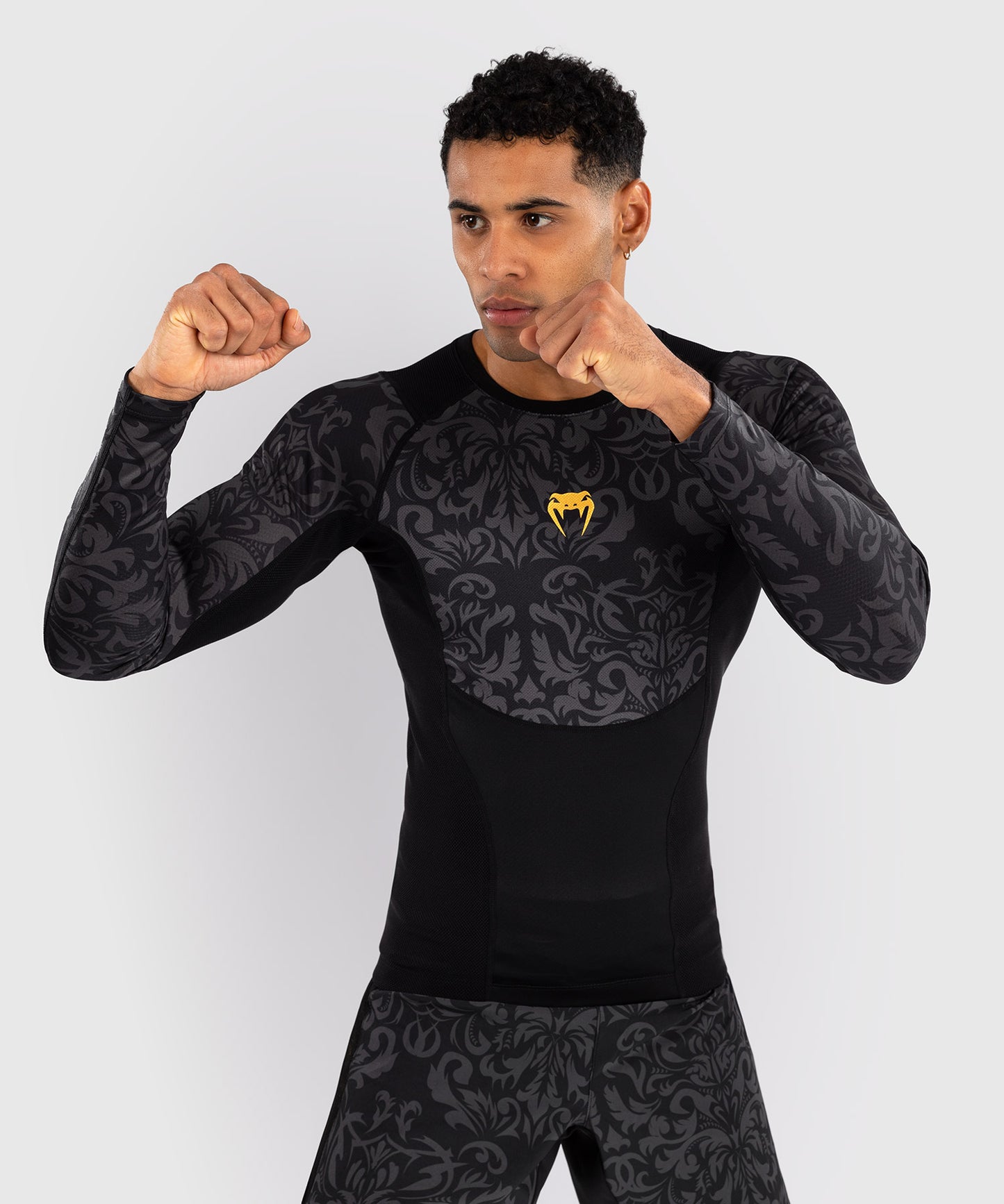 Rashguard à Manches Longues Venum x Ilia Topuria Unmatched - Noir/Or