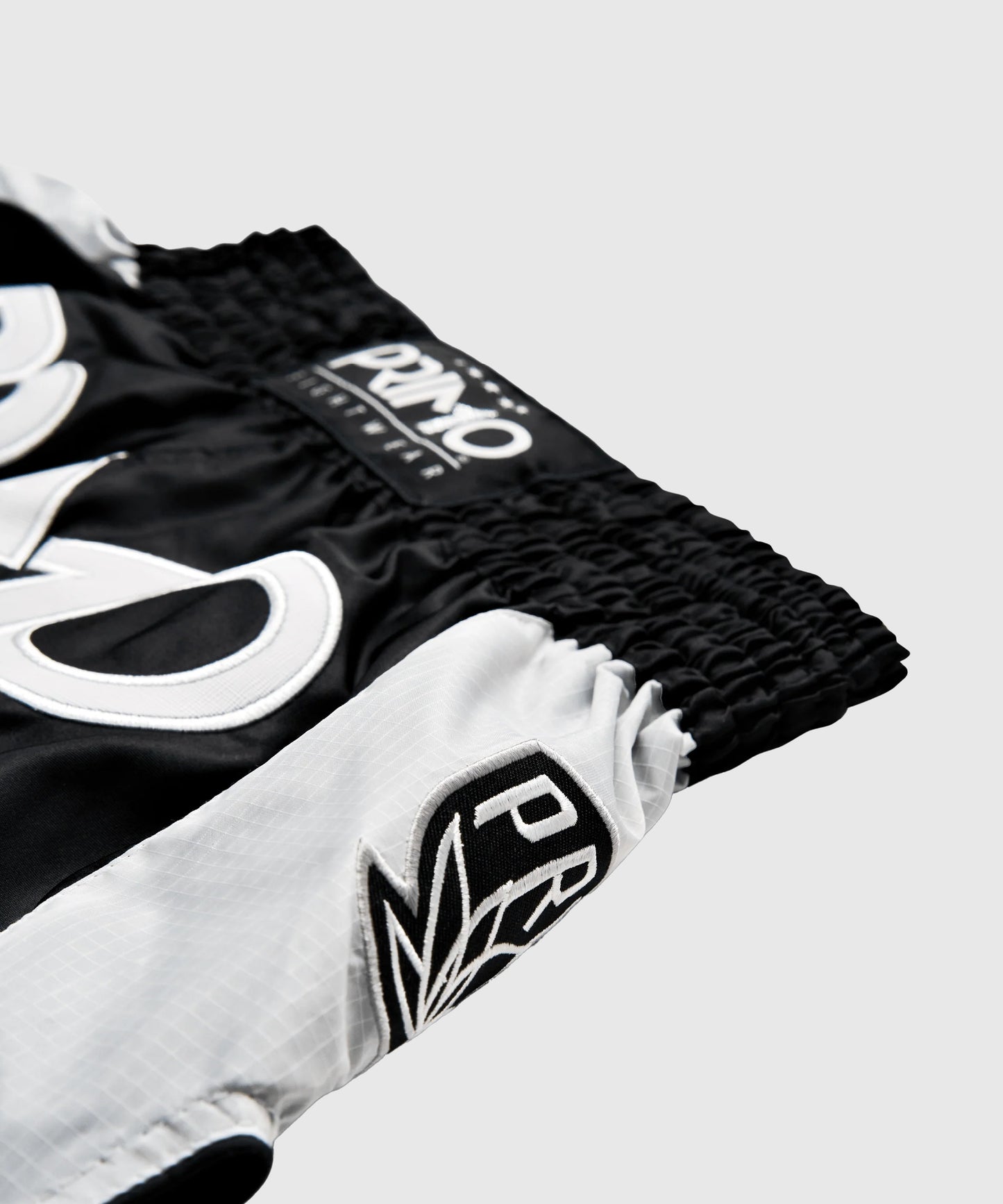 Short De Muay Thai Primo Free Flow Series - Noir/Blanc