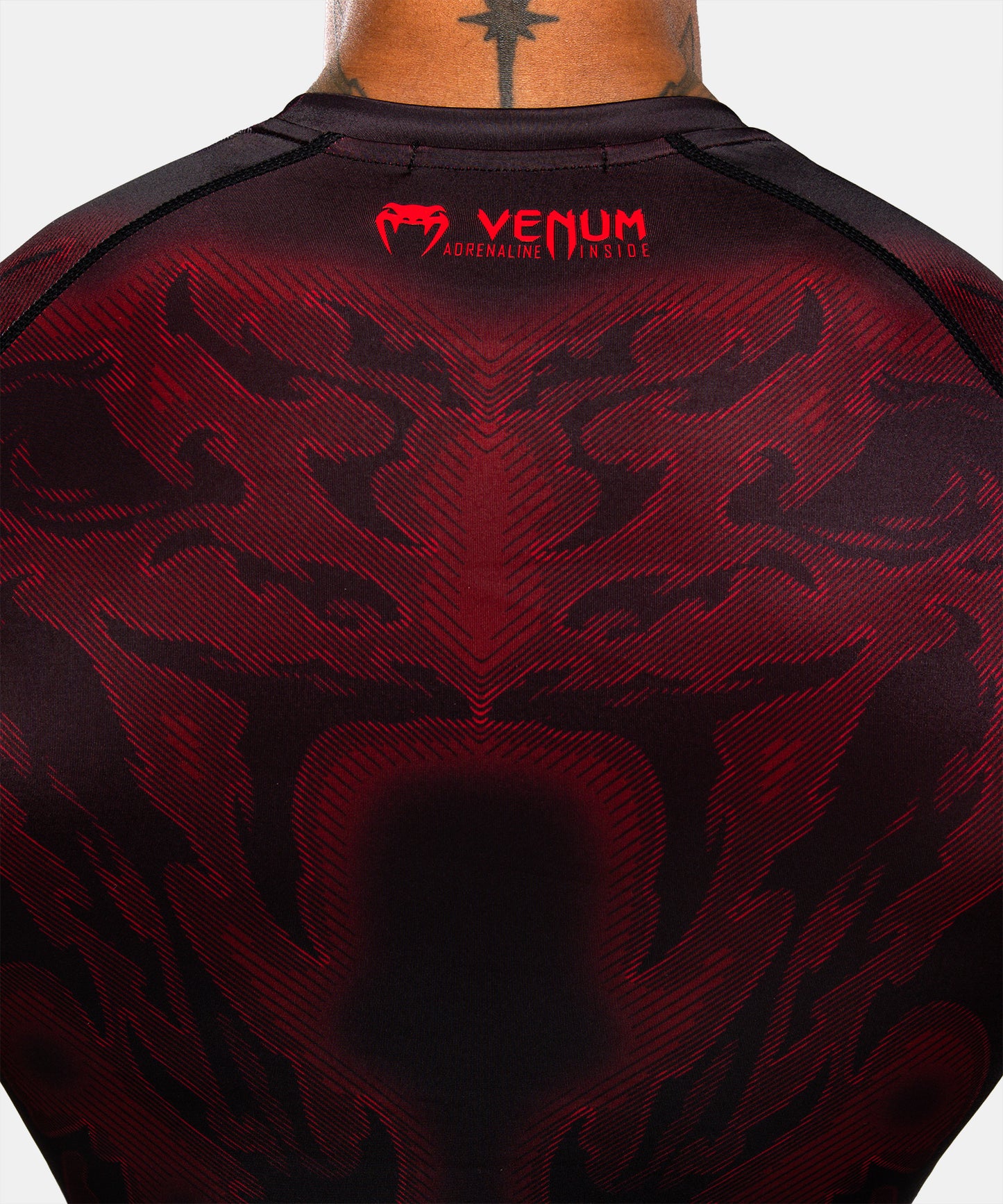 Rashguard à Manches Courtes Venum Spectre – Noir/Rouge