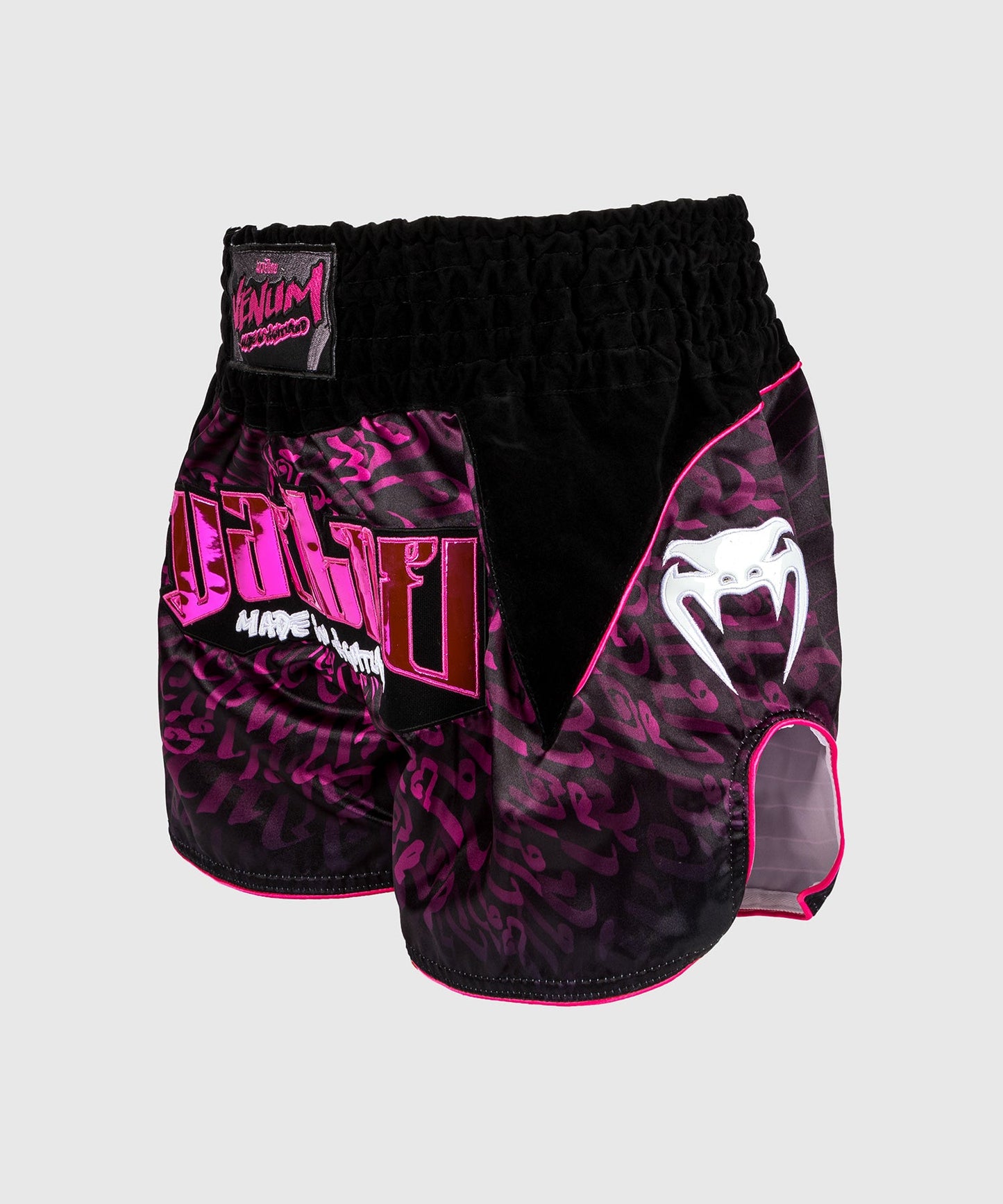 Short de Muay Thai Venum Attack - Noir/Rose