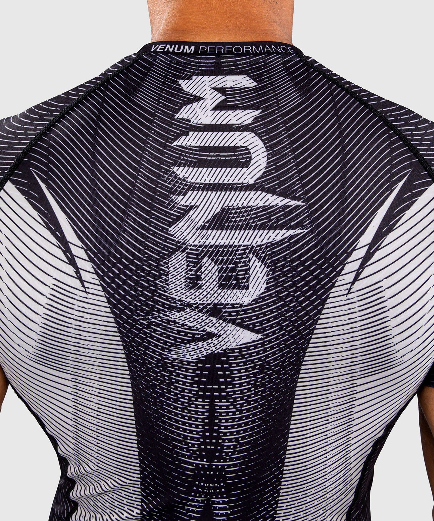 Rashguard à Manches Courtes Venum Galactic 3.0 - Blanc Cassé/Noir