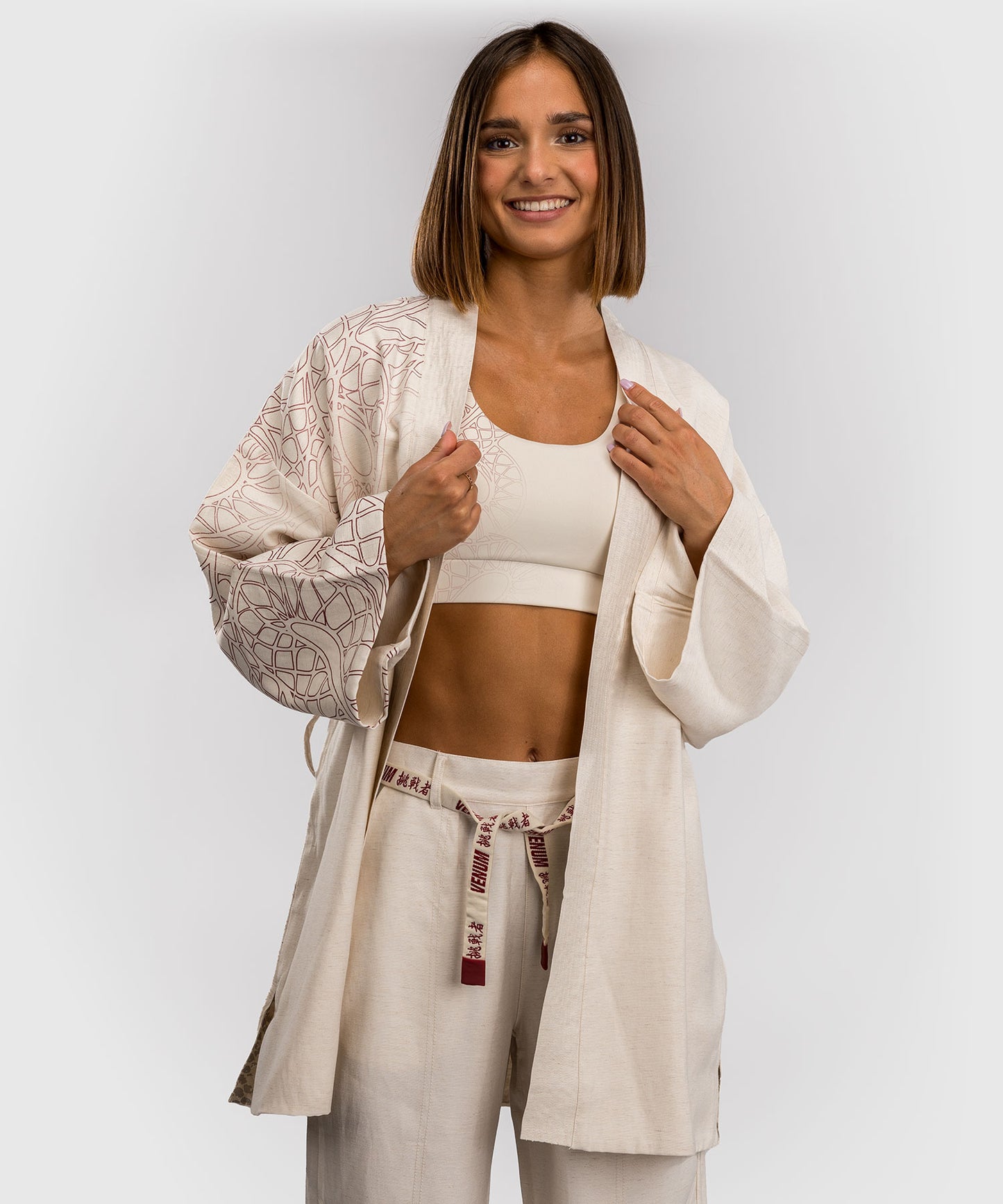 Venum Serpenti Women’s Jacket - Ivory/Burgundy