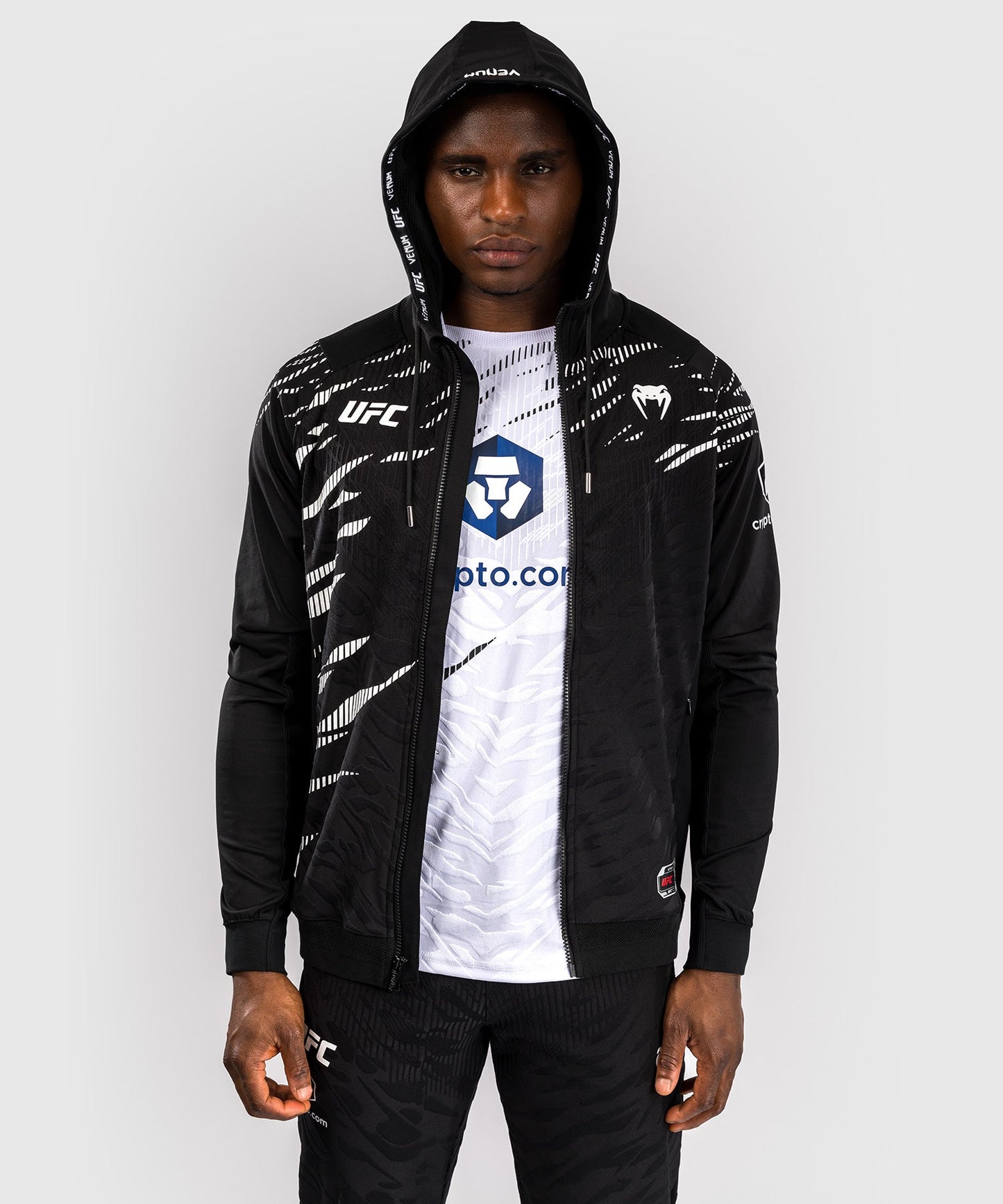 Men's UFC Fusion by Venum Authentic Fight Night Hooded Jacket - Black
