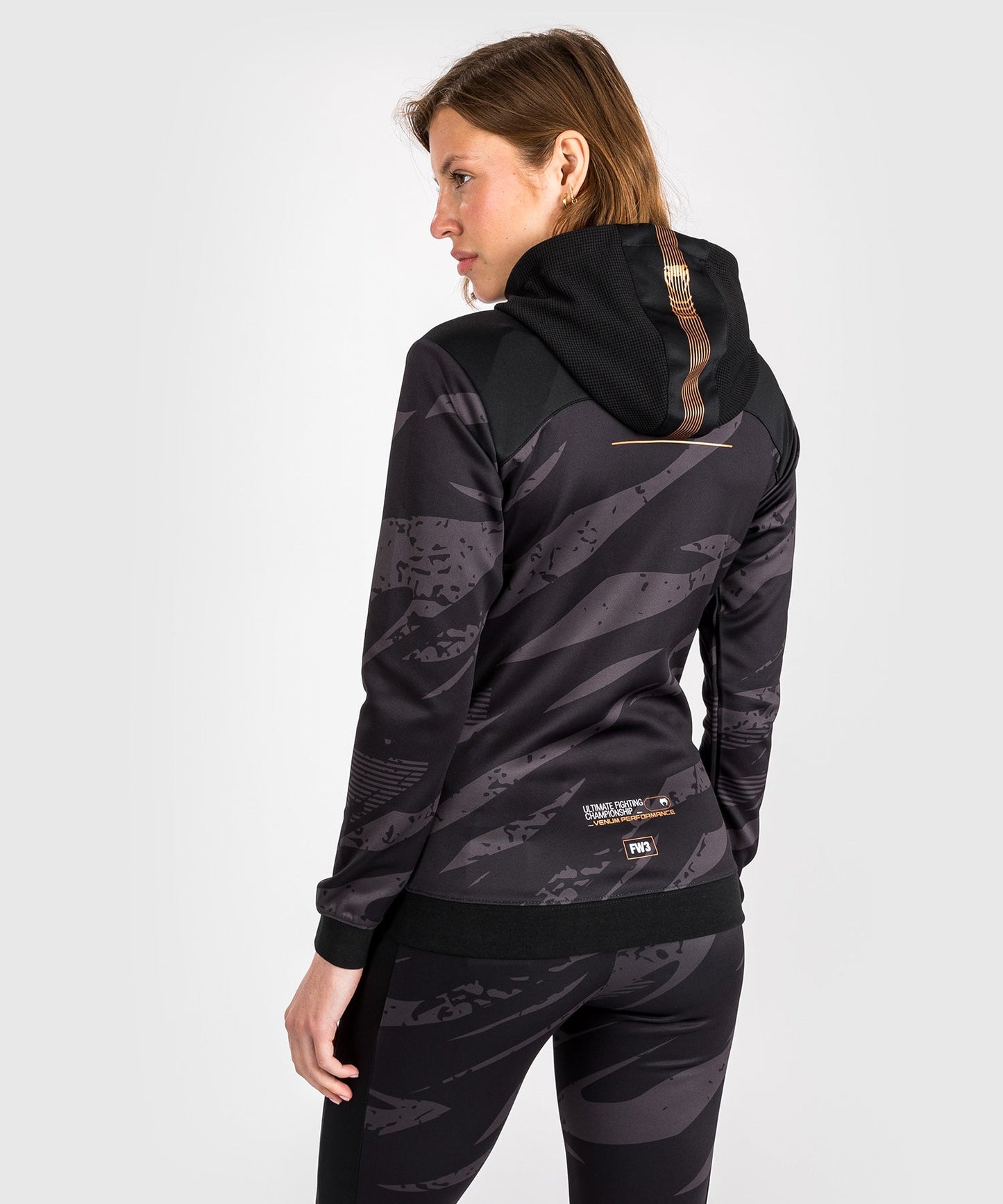 Women's Zipped Hooded Jacket UFC Adrenaline by Venum Fight Week - Urban Camo