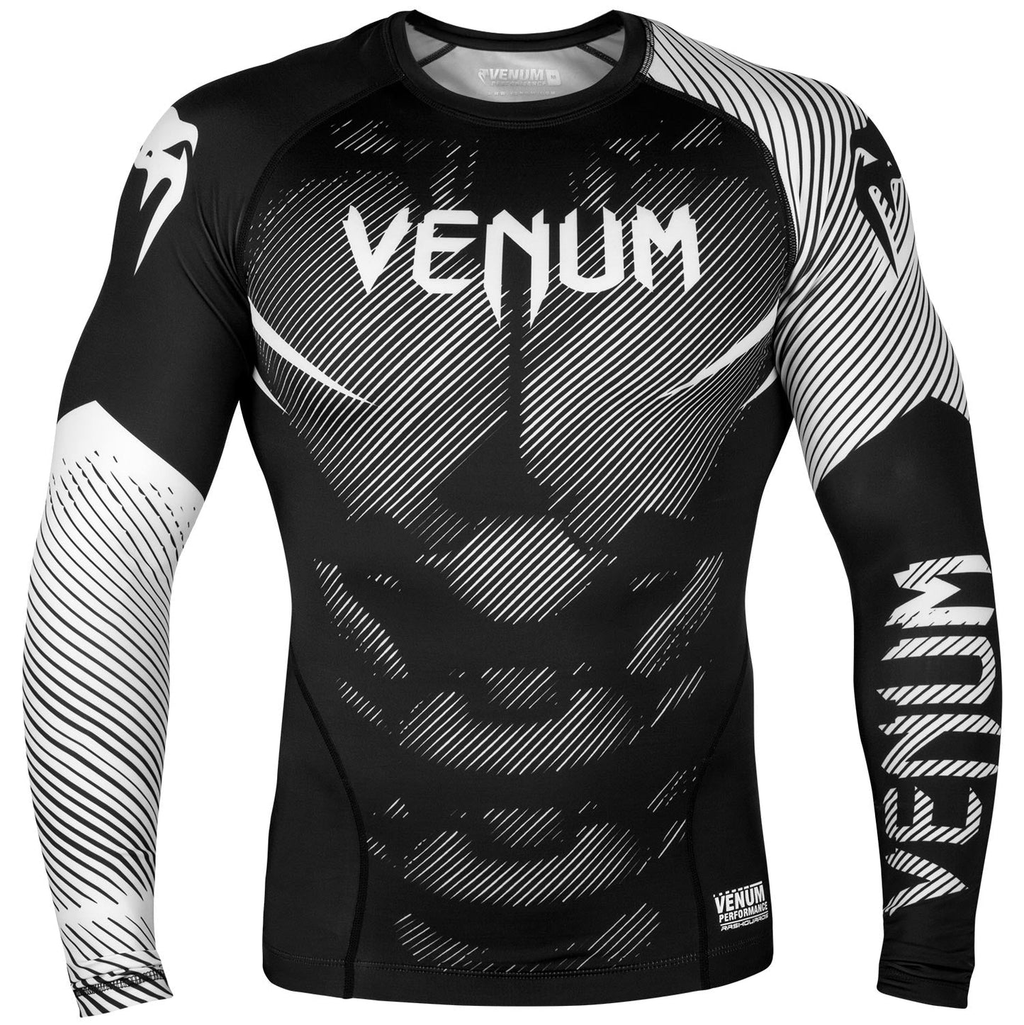 Rashguard Venum NoGi 2.0 - IBJJF Approved Long Sleeve - Black/White