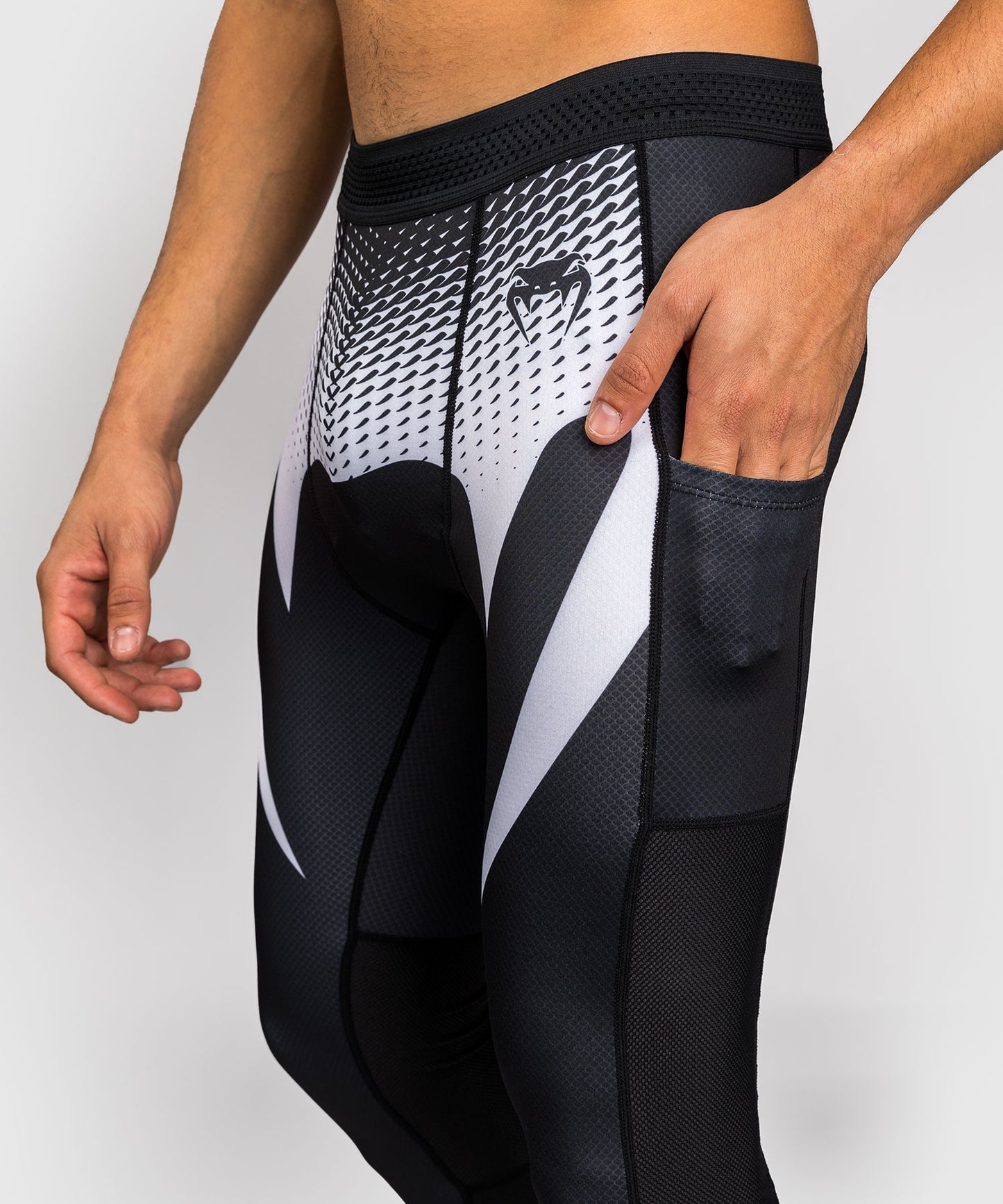 Venum No Gi Pantalones Ajustados - Negro/Blanco