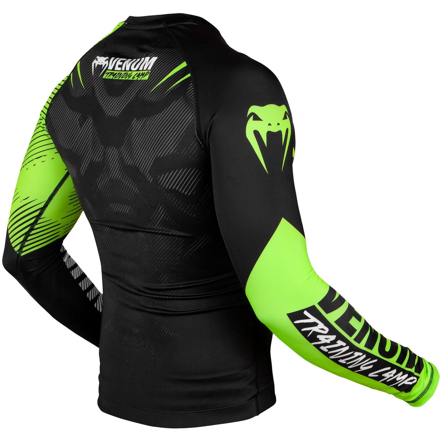 Rashguard Venum Training Camp 2.0 - Long Sleeve - Black/Yellow Fluo