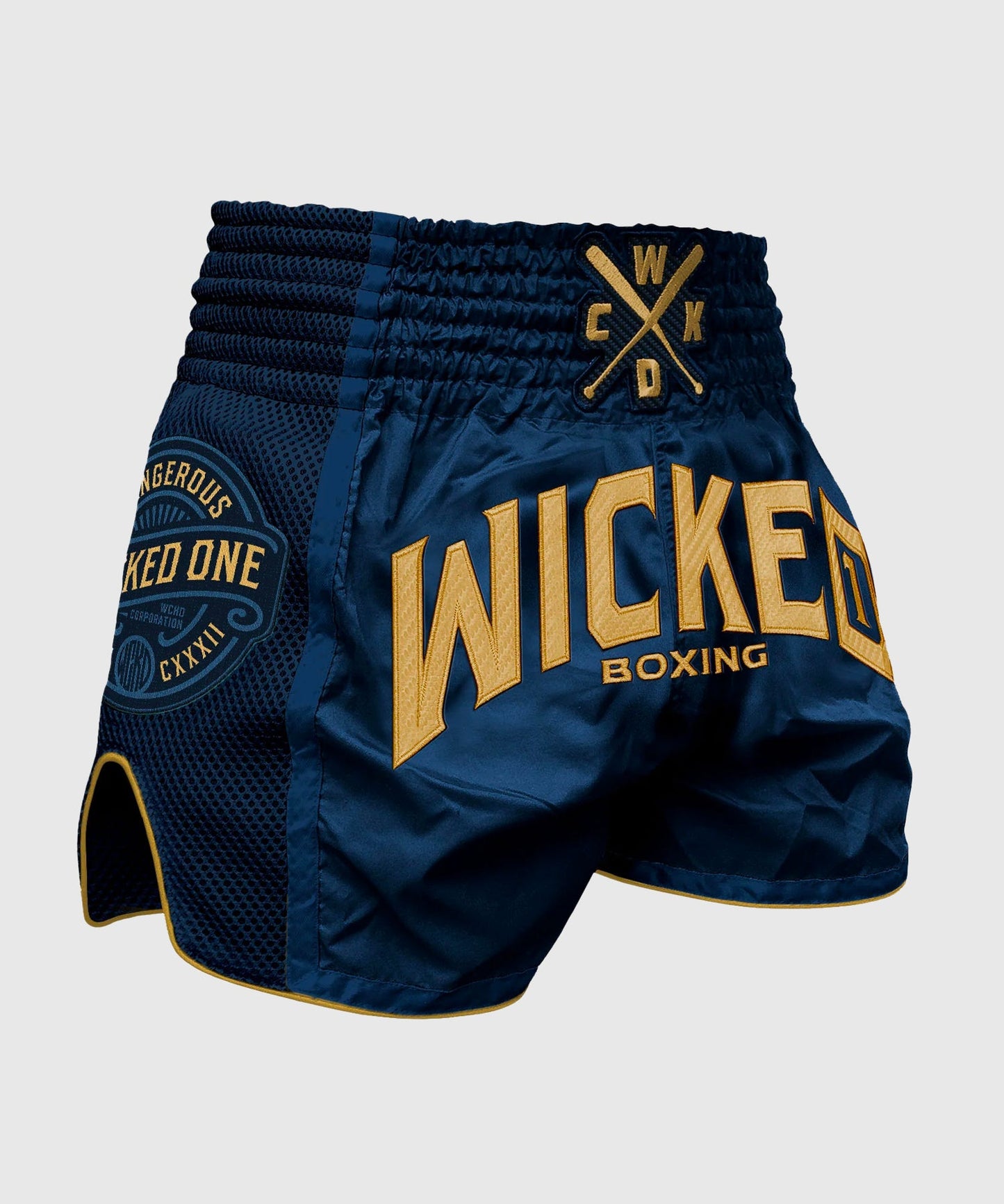 Short De Muay Thai Wicked One Block - Bleu Marine